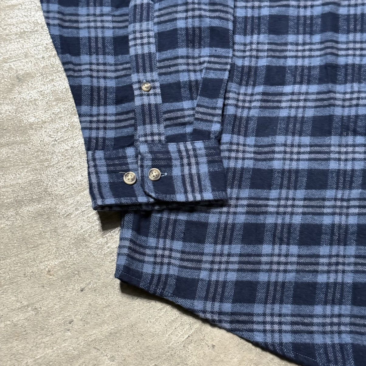 Arrow NWT Arrow Men’s Flannel Shirt LT Large Tall Blue Plaid Size US L / EU 52-54 / 3 - 8 Thumbnail