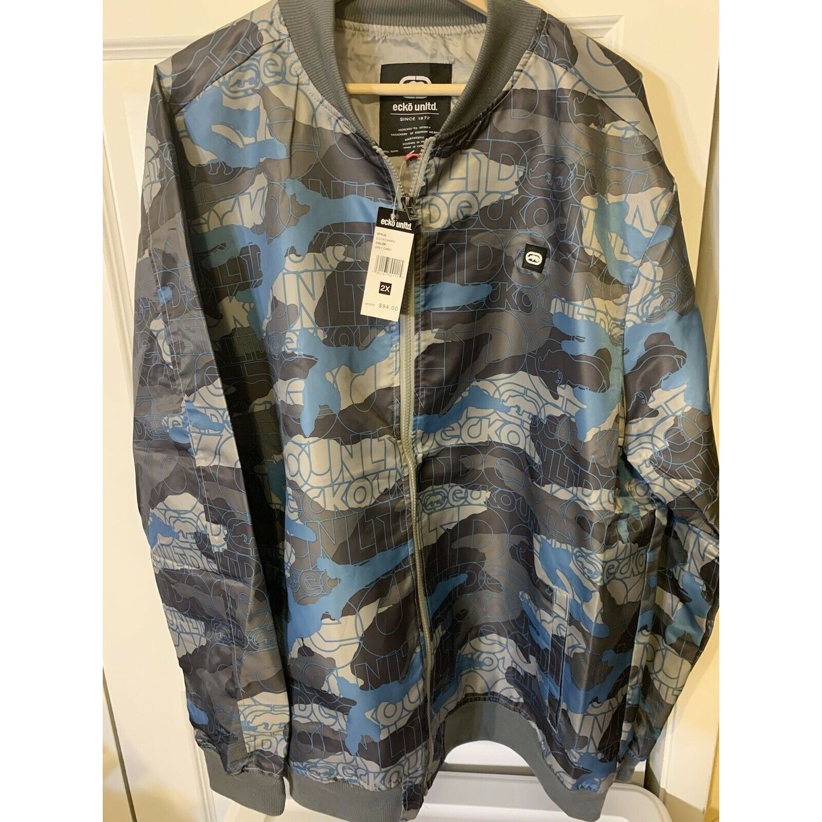 Ecko Unltd. New Ecko Unltd Jacket Camo Men’s Sz 2XL BLUE GRAY Size US XXL / EU 58 / 5 - 1 Thumbnail