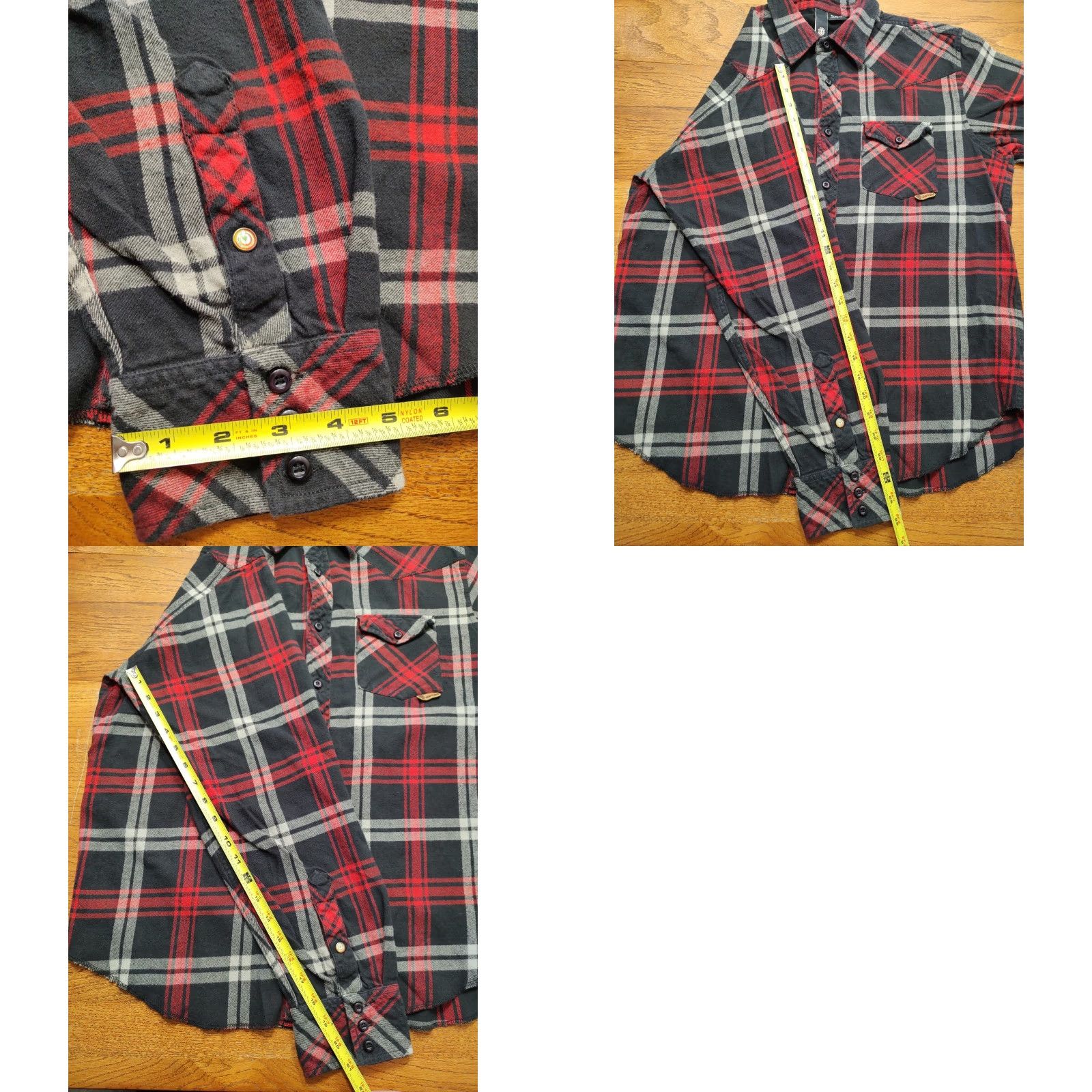 Element Vtg Element Flannel Shirt Men L Red Black Plaid Long Sleeve Button-Up Casual Workwear Size US L / EU 52-54 / 3 - 8 Thumbnail