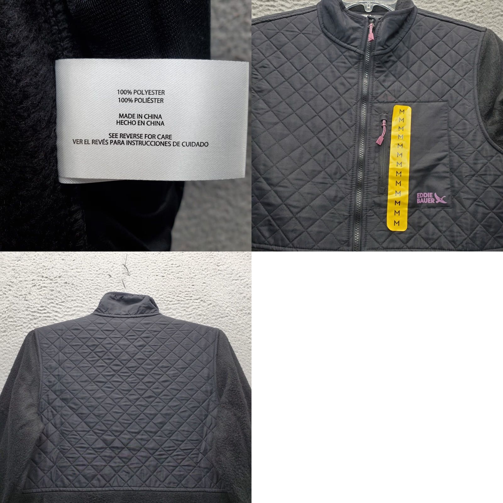 Eddie Bauer Eddie Bauer Zip Up Polar Fleece Jacket Womens M Black EB010877 Size M / US 6-8 / IT 42-44 - 8 Thumbnail