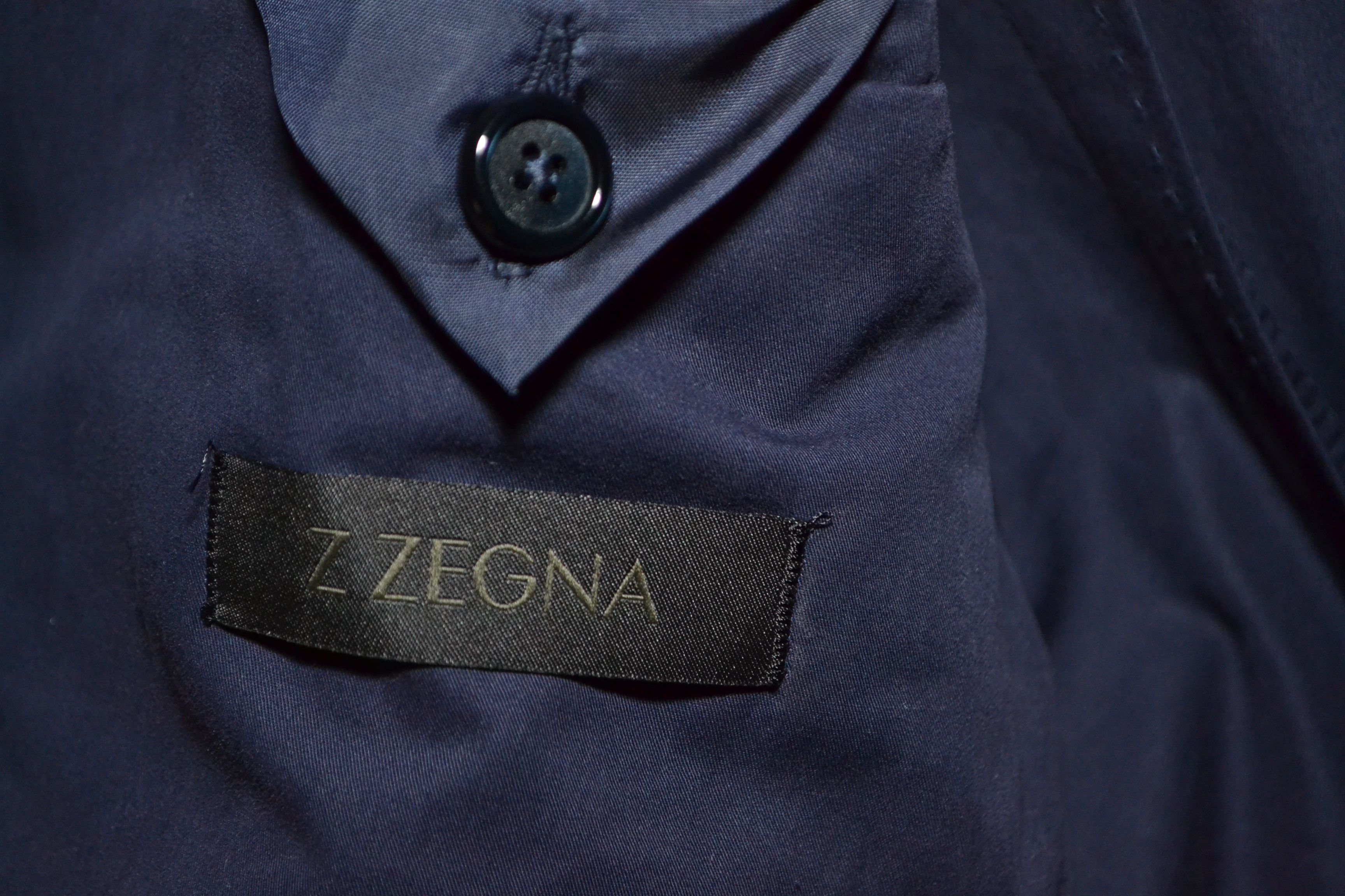 Z Zegna Z Zegna Modern Drop 8 Deco Blue Cotton Suit 44 R Size 44R - 10 Thumbnail