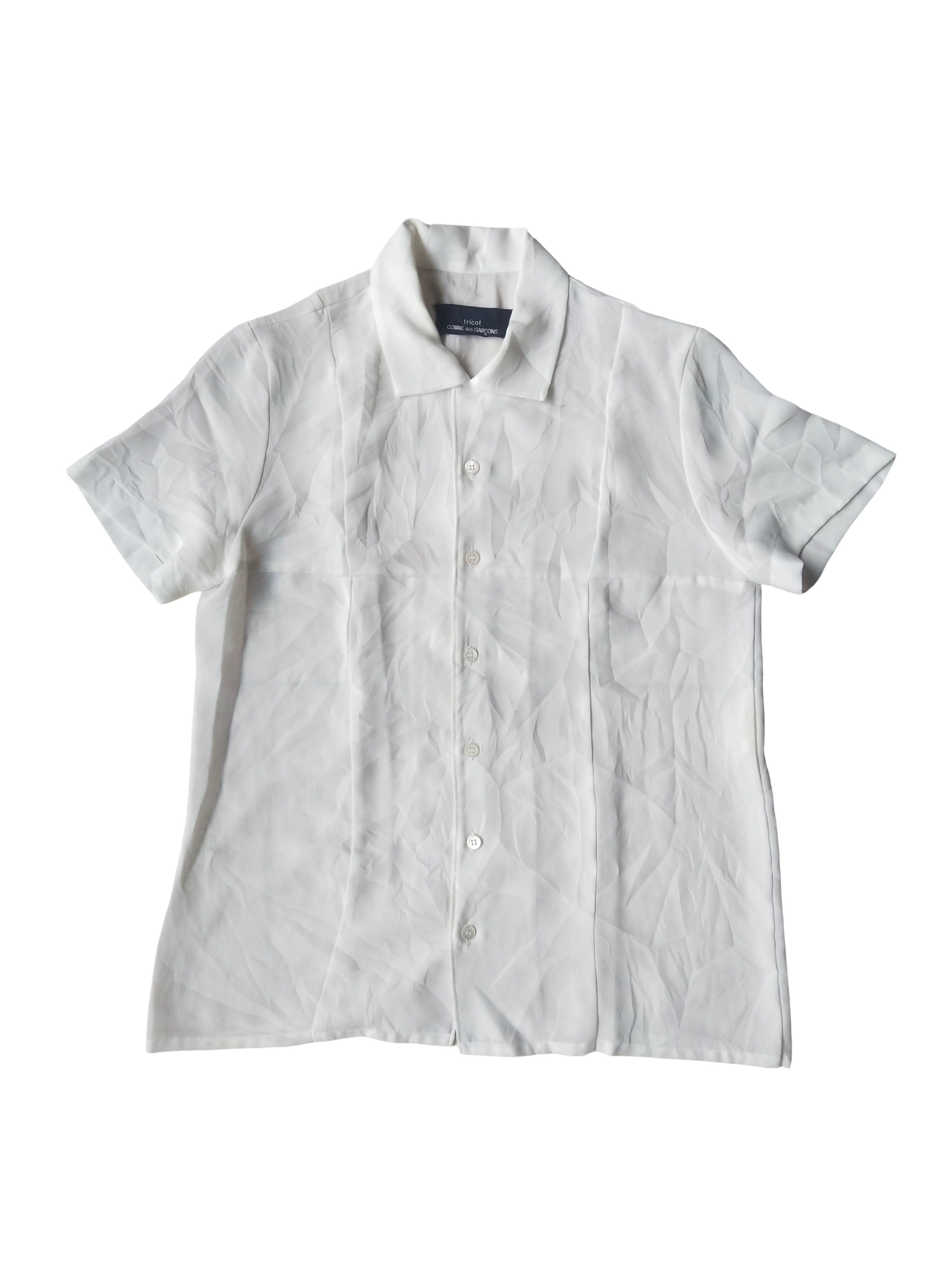 Tricot Comme des Garcons Archival 90s Tricot Comme des Garcons Paneled Sheer Shirt Size M / US 6-8 / IT 42-44 - 1 Thumbnail