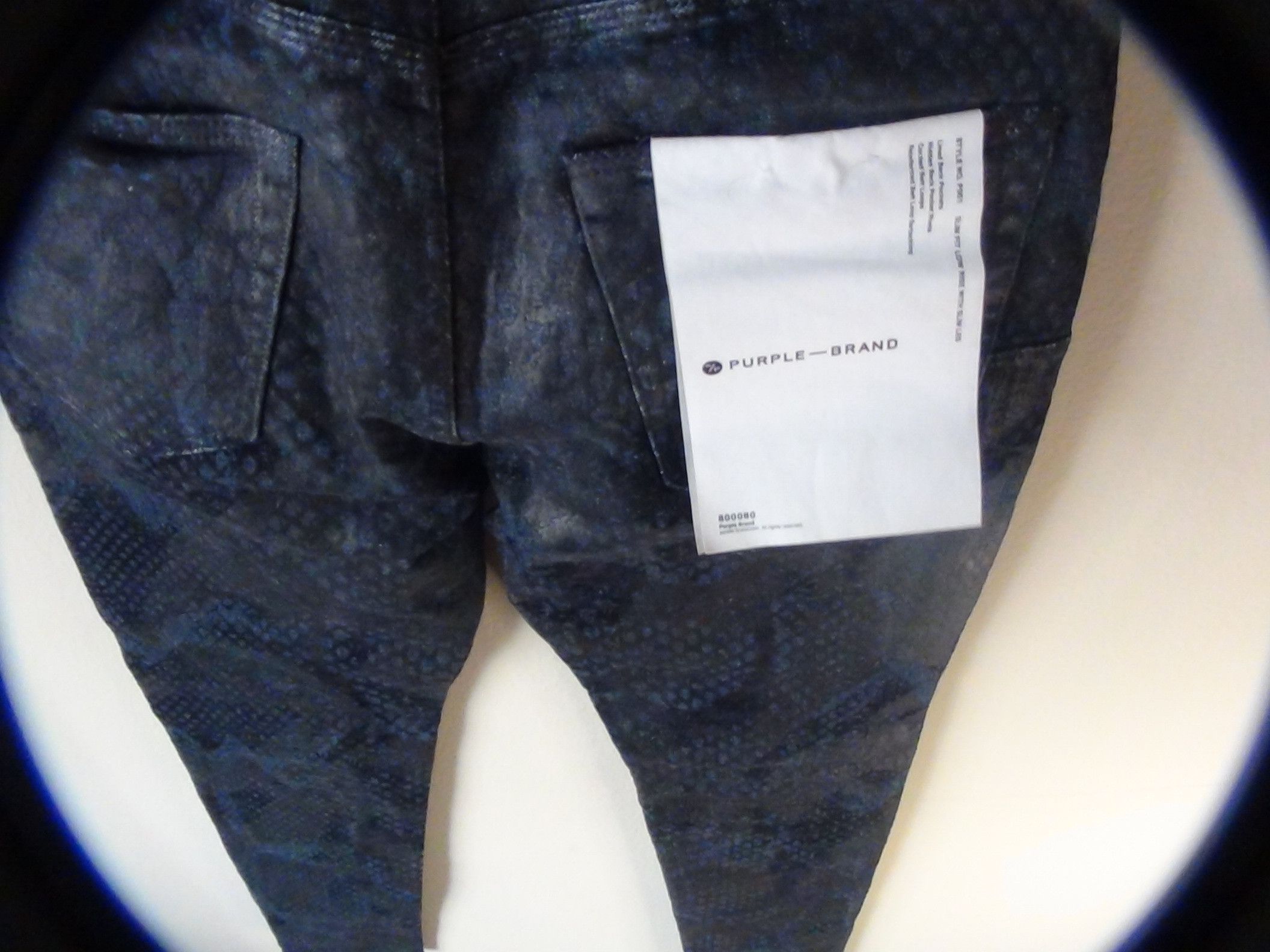 Purple Brand Rinsed Indigo Flocked Snake skinny jeans Size US 32 / EU 48 - 4 Thumbnail