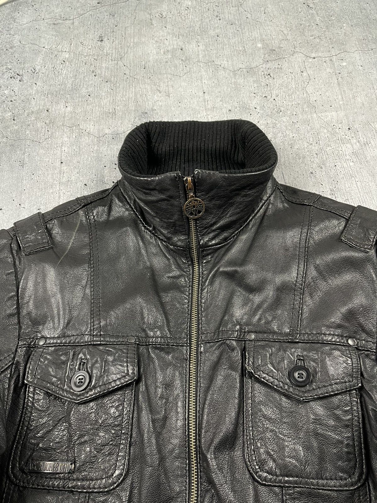 Genuine Leather × Vintage Vintage Bomber Leather Jacket zip Avirex Size US XL / EU 56 / 4 - 4 Thumbnail