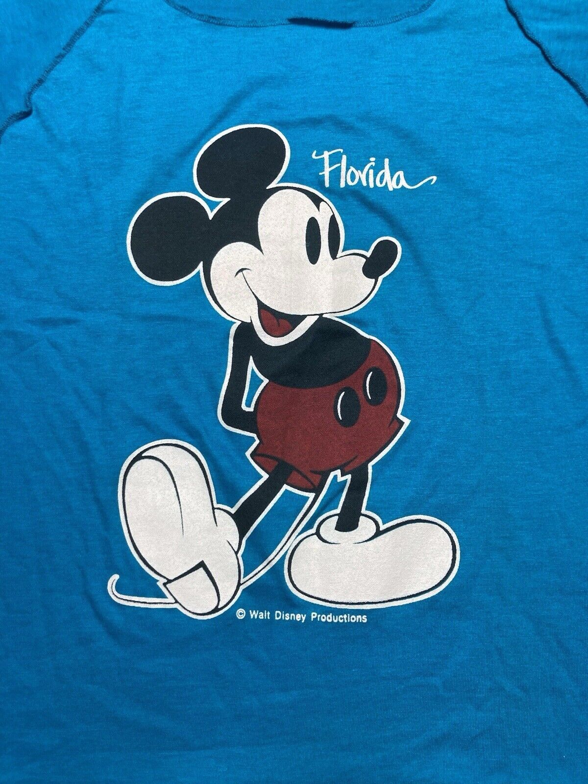 Vintage VTG 70s t shirt Mickey Mouse florida Disney single stitch XL Size US XL / EU 56 / 4 - 2 Thumbnail