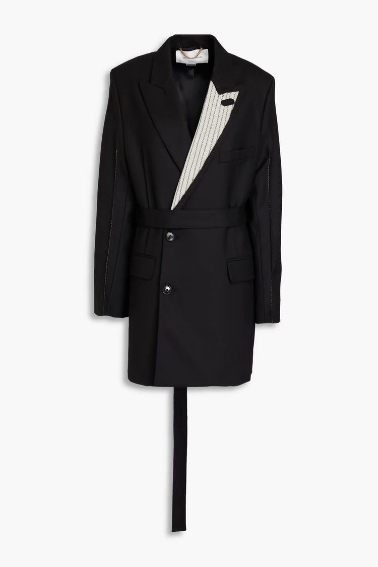 Victoria Beckham o1mle0525 Double Breasted Blazer in Black Size L / US 10 / IT 46 - 1 Thumbnail