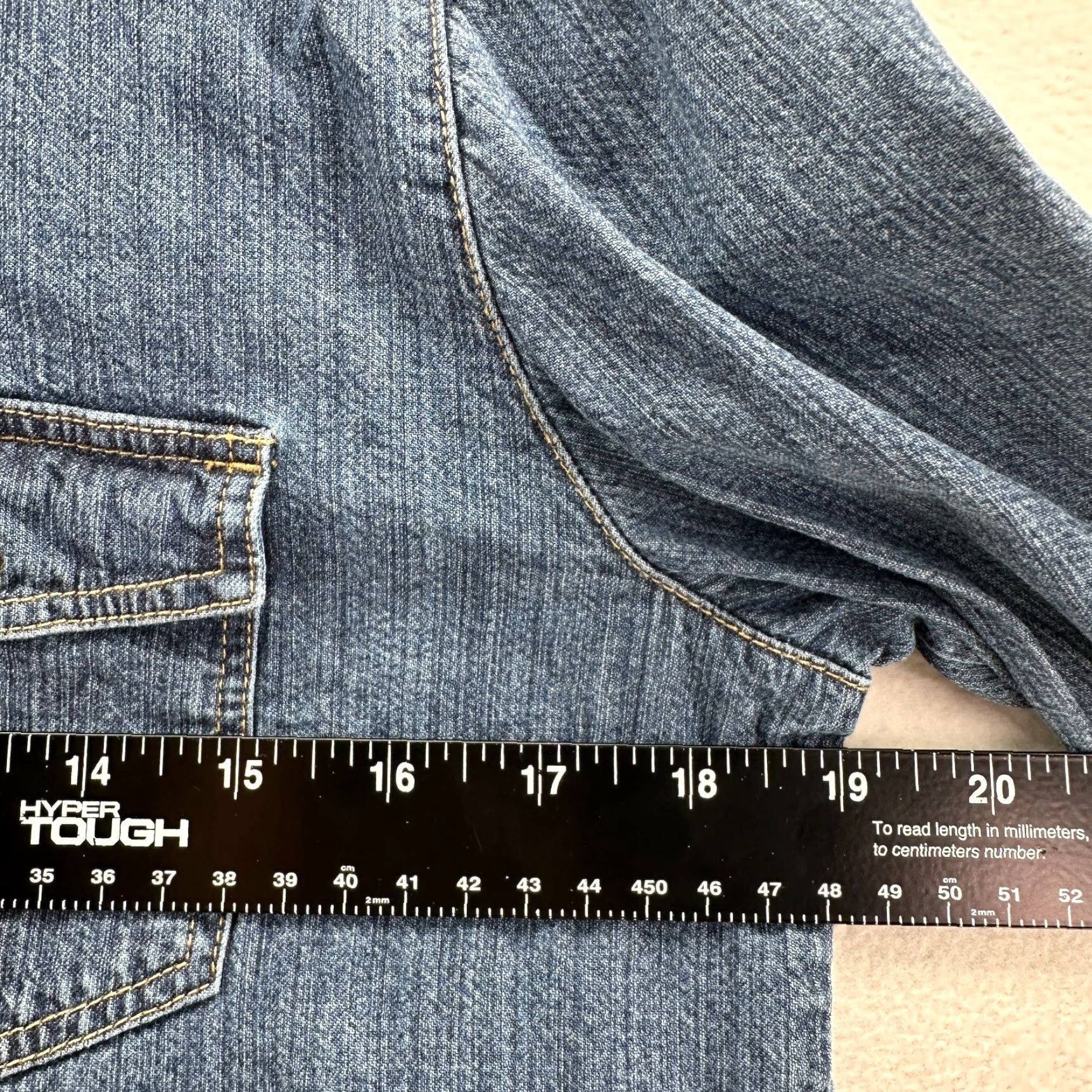 Harley Davidson VINTAGE Harley-Davidson Button-Up Shirt Blue Women’s M Denim V-Twin Power Patch Size L / US 10 / IT 46 - 5 Thumbnail
