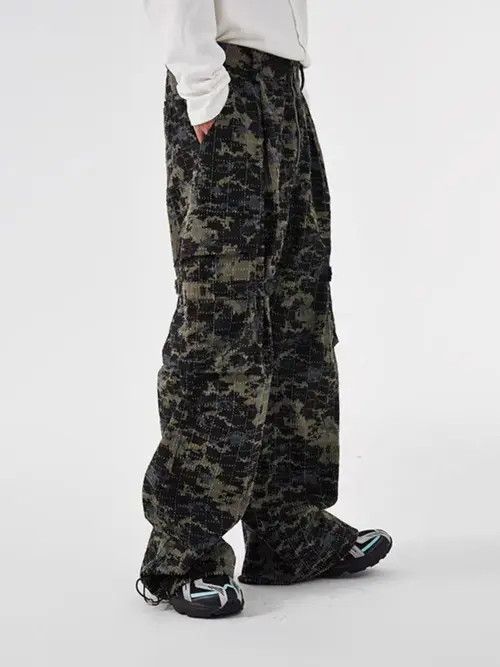 Japanese Brand × Jean Specially cut washed ripped camouflage overalls Size US 32 / EU 48 - 4 Thumbnail