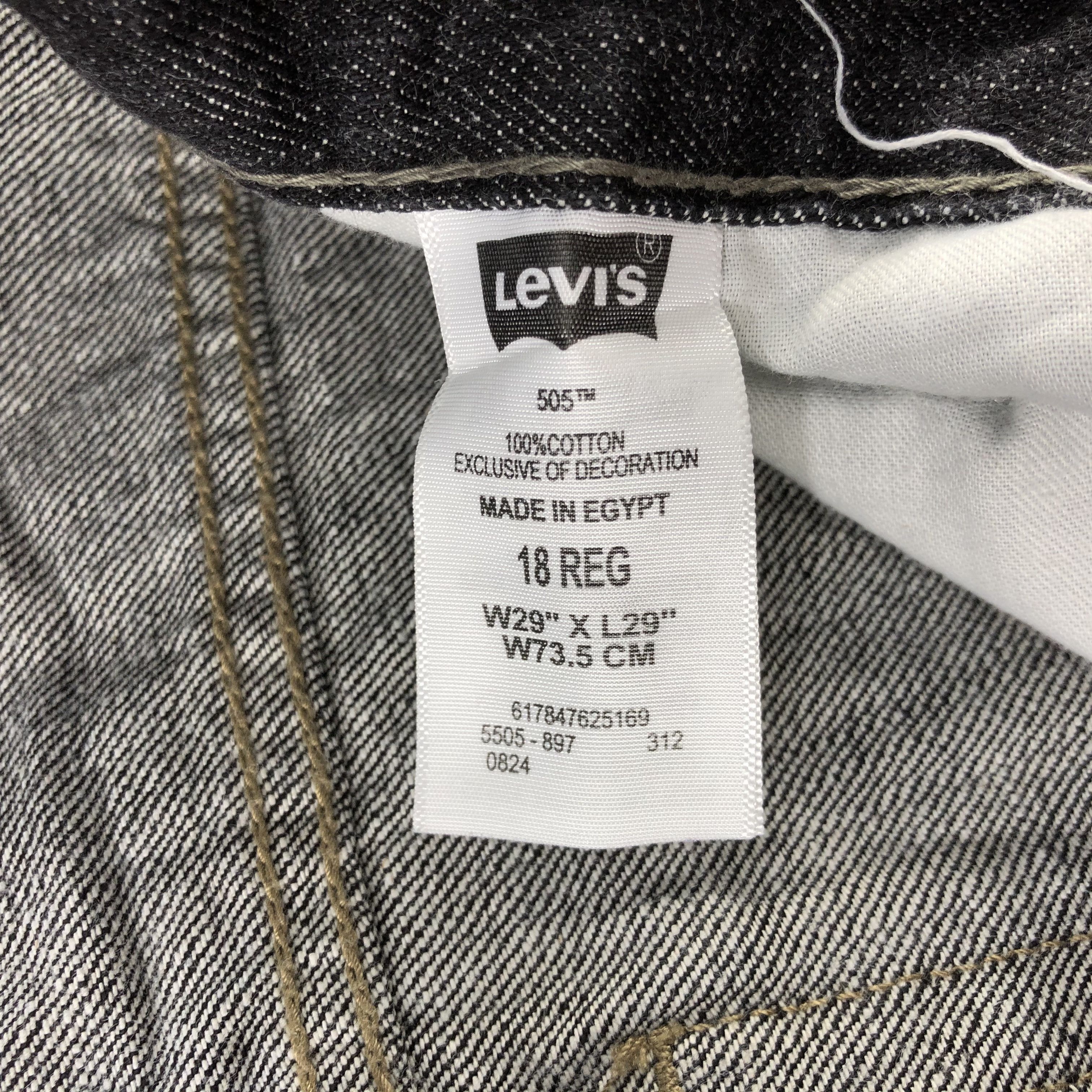 Levi's × Vintage Vintage Faded Black Levis 505 Jeans-JM3082 Size US 32 / EU 48 - 10 Thumbnail