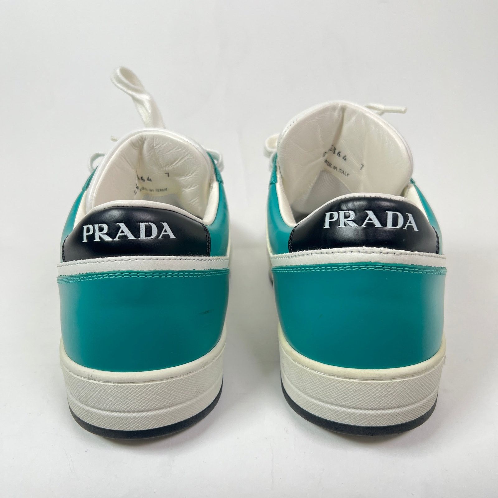 Prada Prada Teal Downtown Leather Sneaker Size 8 Size US 8.5 / EU 41-42 - 6 Thumbnail