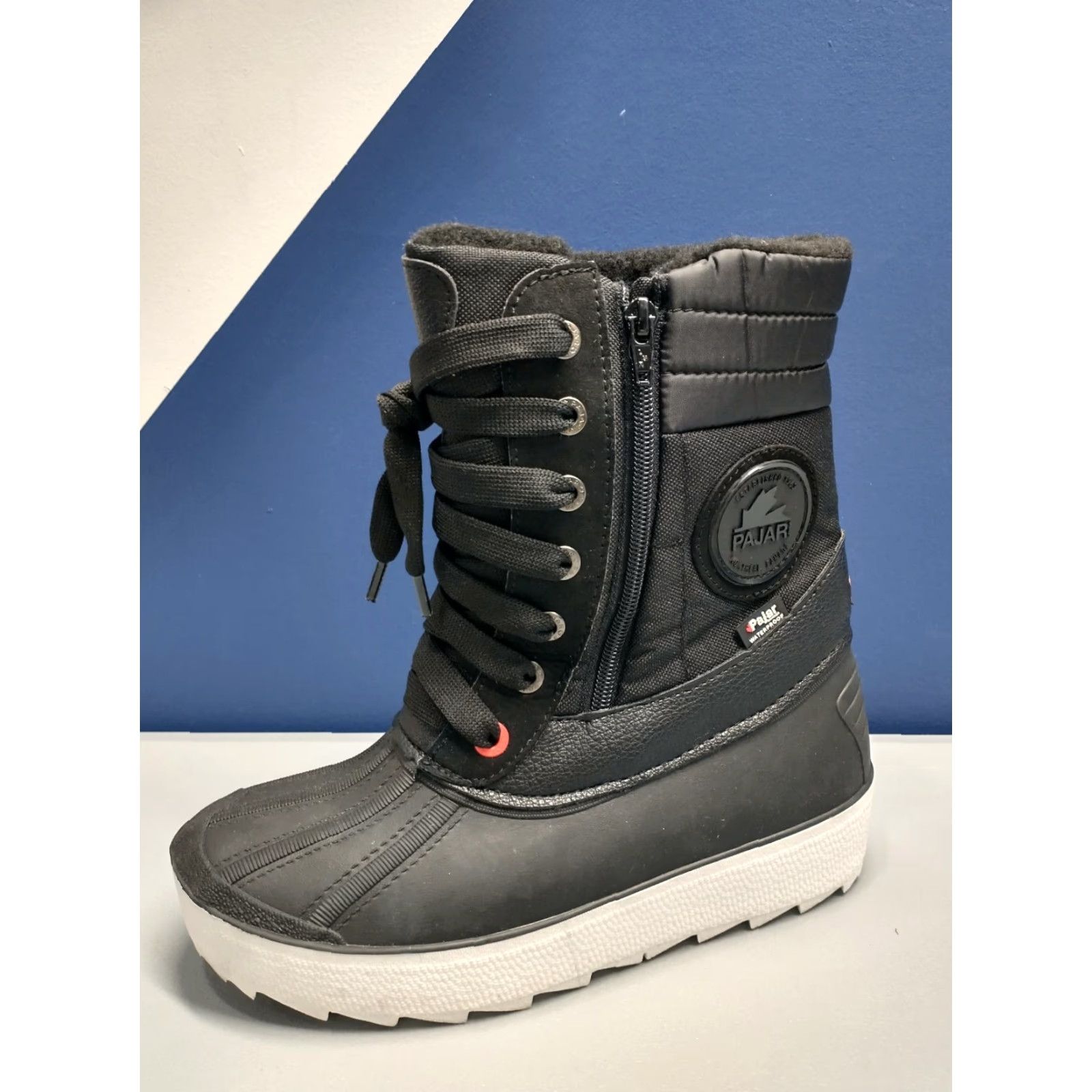 Pajar Pajar Womens Size 6 Black Duck Boots Rubber Sole Lace Up Front Zipper Only: New without Box Shoes Size US 6 / IT 36 - 5 Thumbnail