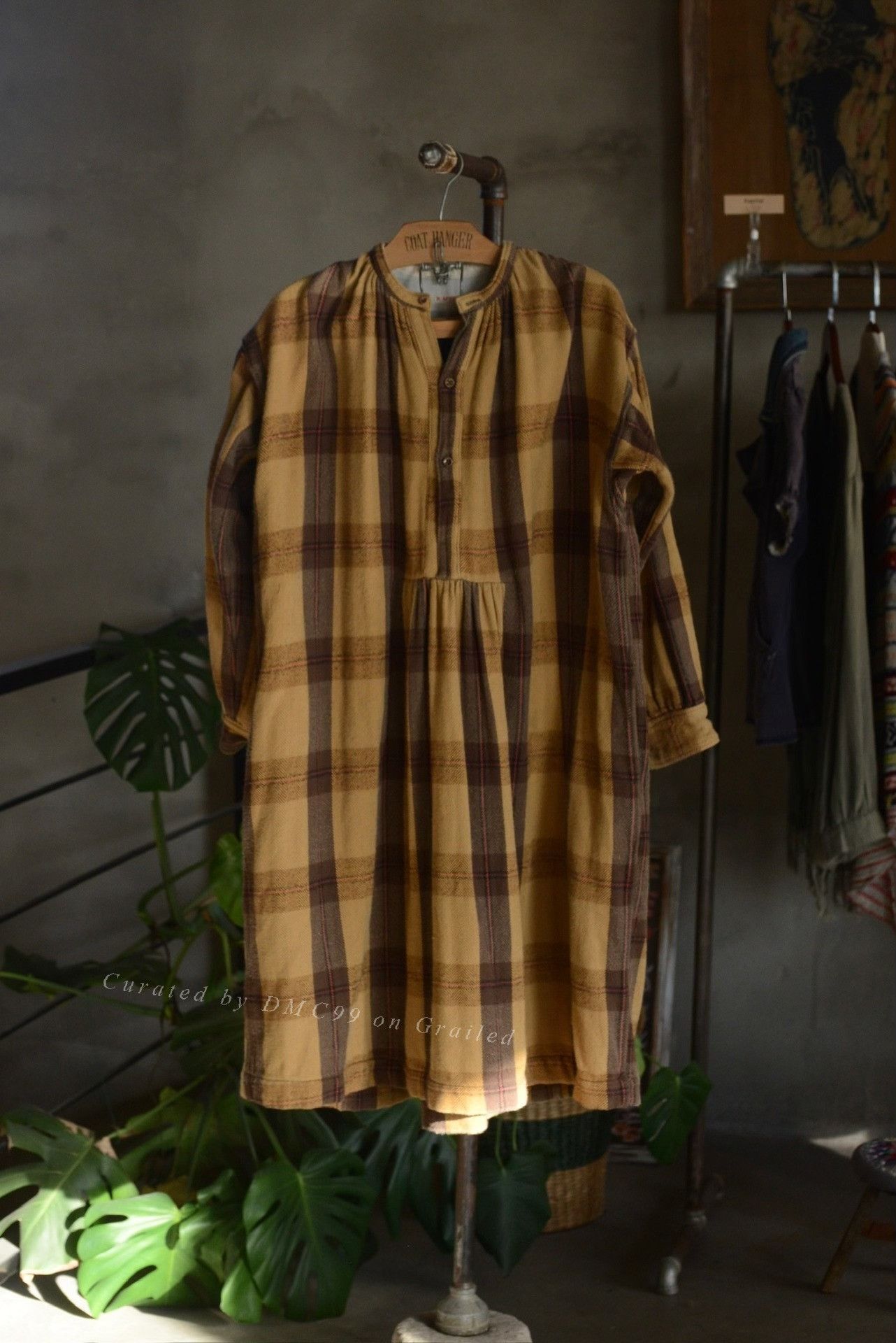 Kapital Kapital Yellow Plaid Smock Thick Dress Size XS / US 0-2 / IT 36-38 - 1 Thumbnail