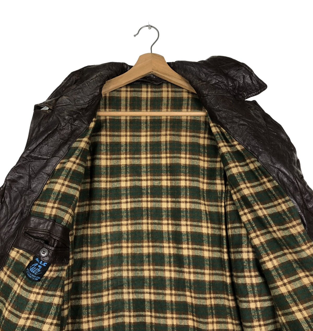 Japanese Brand 🔥VINTAGE GENUINE BIKER LEATHER JACKET MIC CUIR ST LAURENT Size US M / EU 48-50 / 2 - 14 Thumbnail