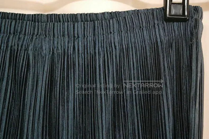 Issey Miyake Issey Miyake size:3 Silver Blue Wide-leg Floor-length Pant Size 22" - 3 Thumbnail