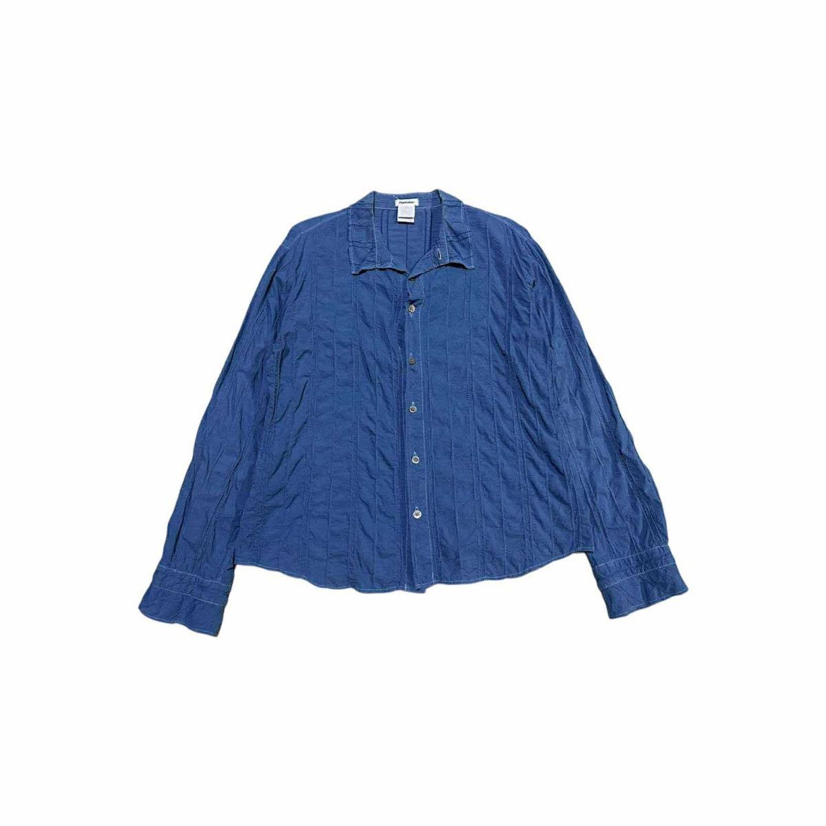 Issey Miyake 🔥Vintage Plantation Issey Miyake Wrinkled Striped Shirt Ls Size US M / EU 48-50 / 2 - 1 Thumbnail