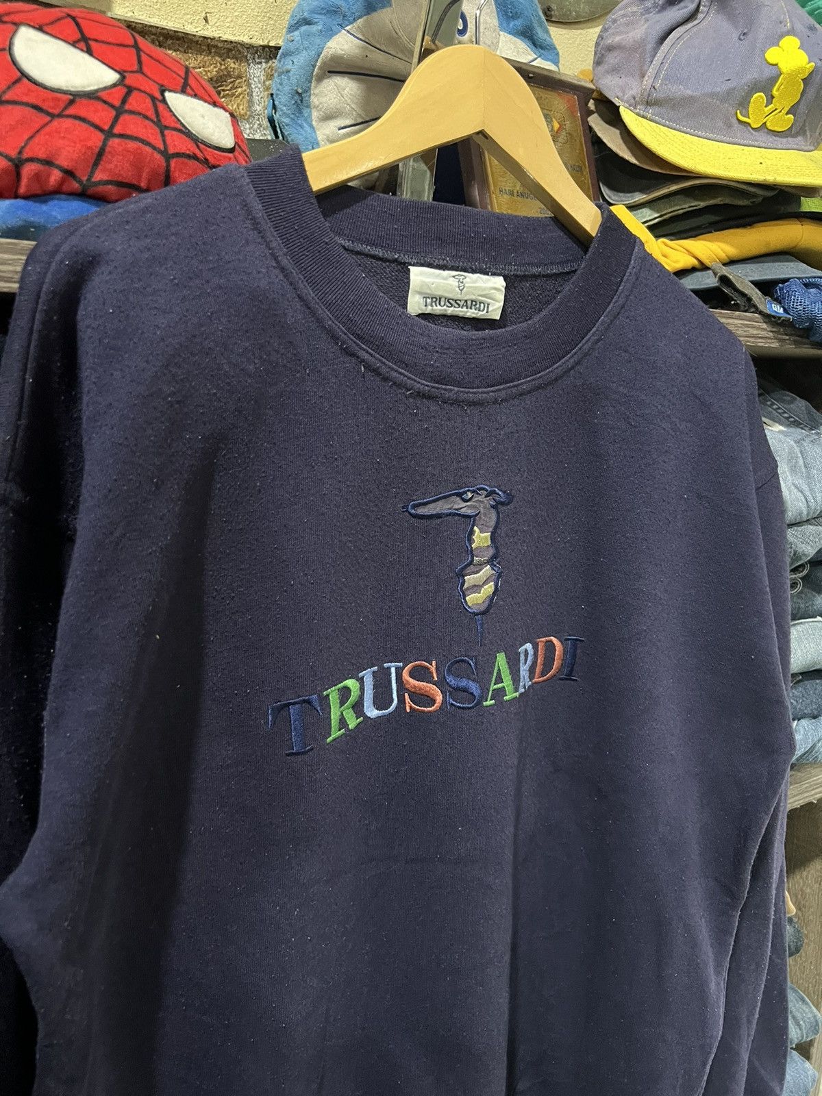 Trussardi 🔥Vintage Trussardi Big Logo Crewneck Sweatshirt Size US M / EU 48-50 / 2 - 7 Thumbnail