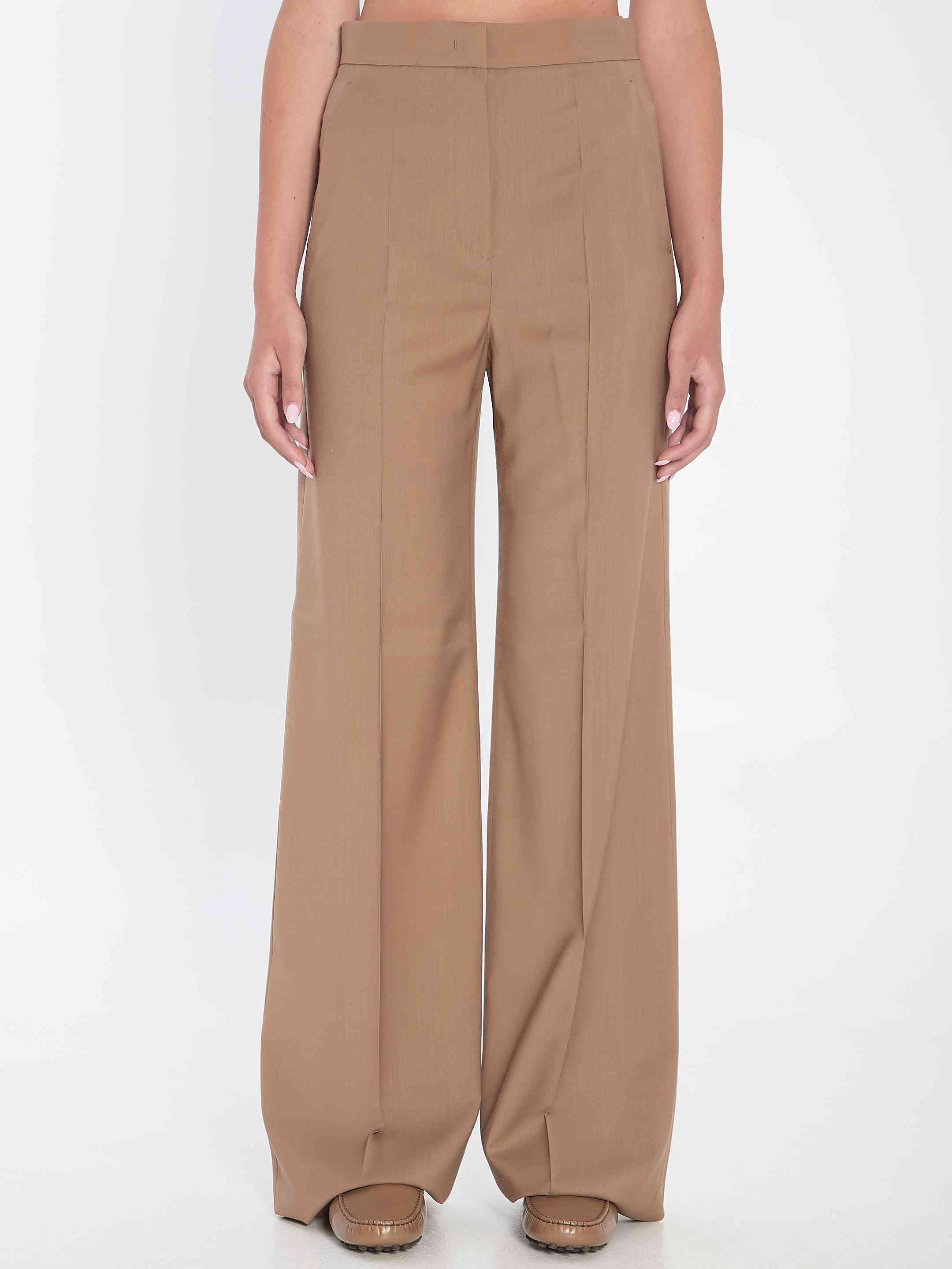 パンツ Max Mara Light wool straight trousers Max Mara Straight-leg trousers in light wool | Grailed