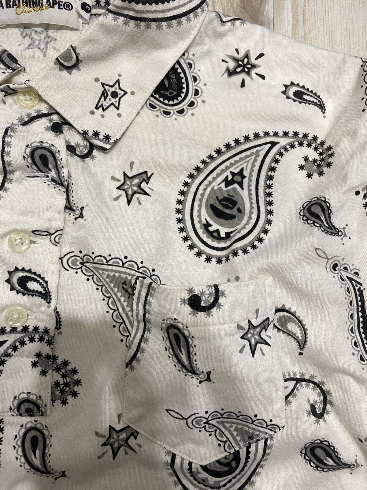 Bape Paisley Button Up S/S Shirt Size US M / EU 48-50 / 2 - 4 Thumbnail