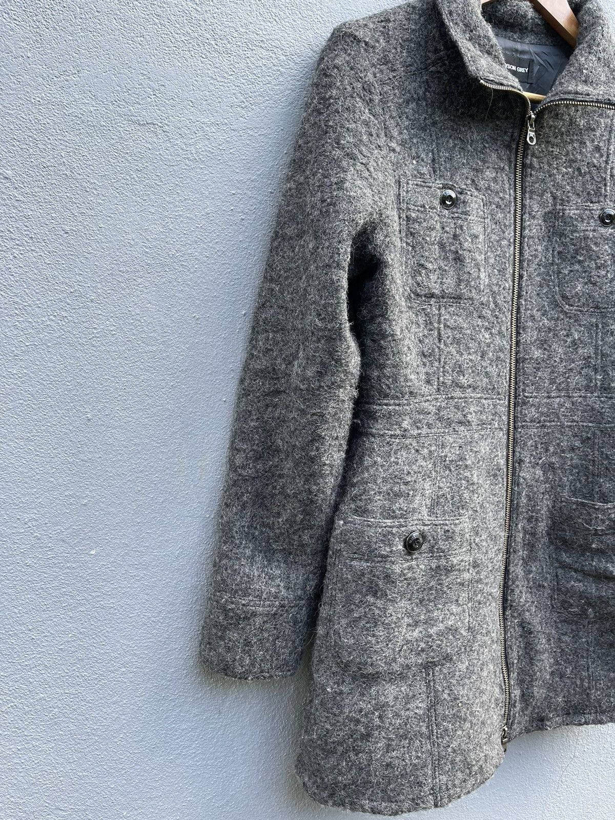 Designer Mayson Grey Wool-Blend Mid-Length Coat - Size 2 Size S / US 4 / IT 40 - 5 Thumbnail