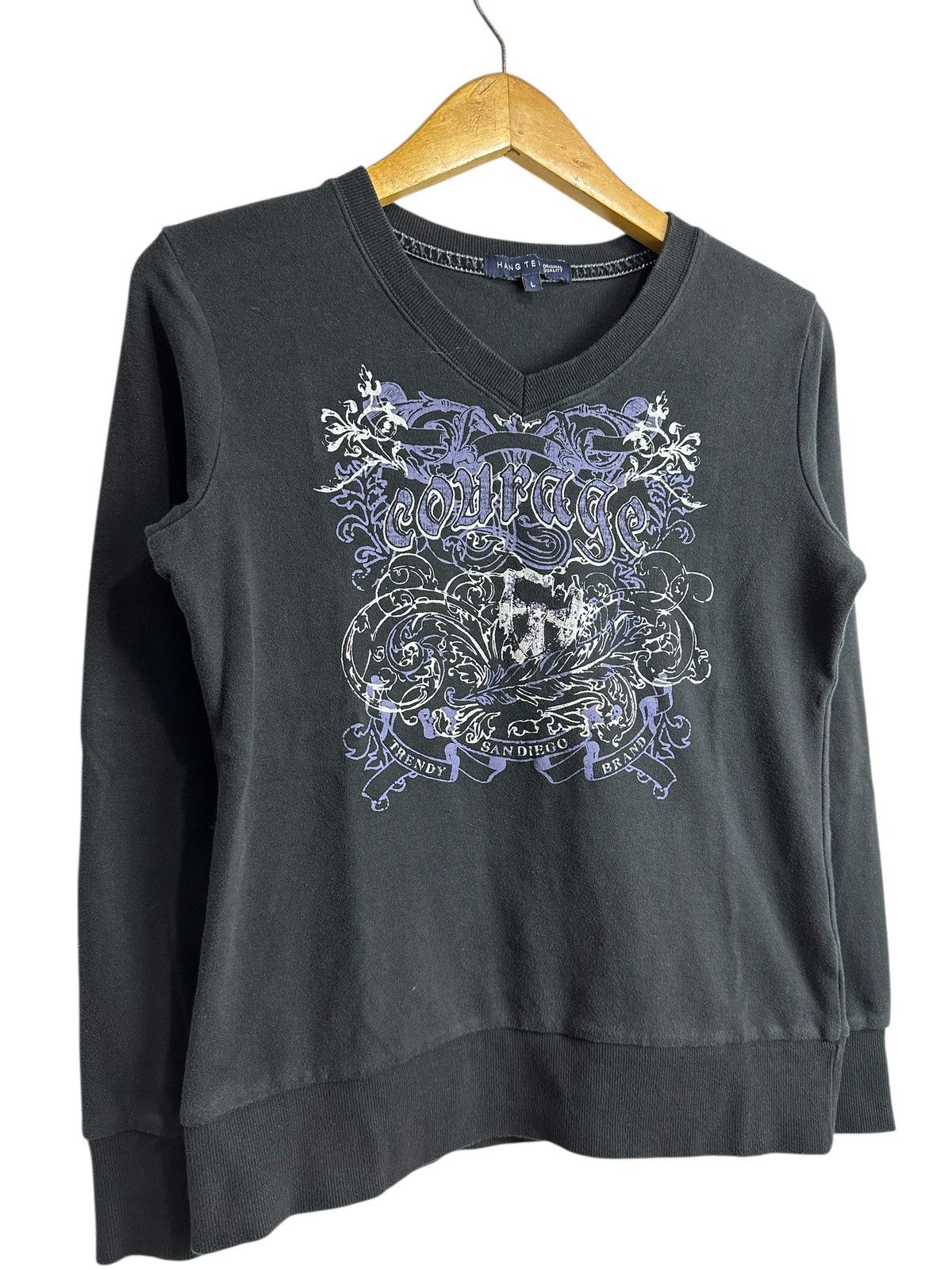 Hysteric Glamour HANGTEN TRIBAL GOTHIC Poem Rock Punk Like Sweatshirt Y2k Size M / US 6-8 / IT 42-44 - 2 Thumbnail