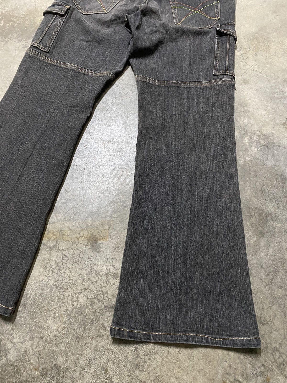 Hysteric Glamour × Tornado Mart Flare Jeans Japanese Distressed Black Cargo Baggy Jeans Size US 36 / EU 52 - 3 Thumbnail