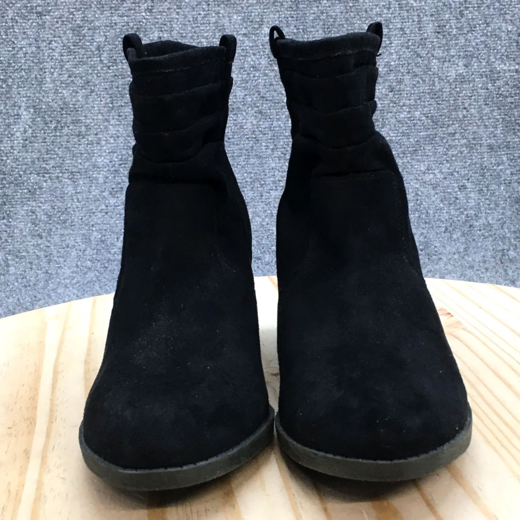 Vintage Arizona Boots Womens 10 M Garber Ankle Bootie Black Pull On Casual Block Heels Shoes Size US 10 / IT 40 - 5 Thumbnail