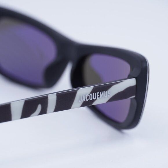Jacquemus Jacquemus CAPRI JAC/55 C8 Sunglasses Black and White Zebra Size ONE SIZE - 6 Thumbnail