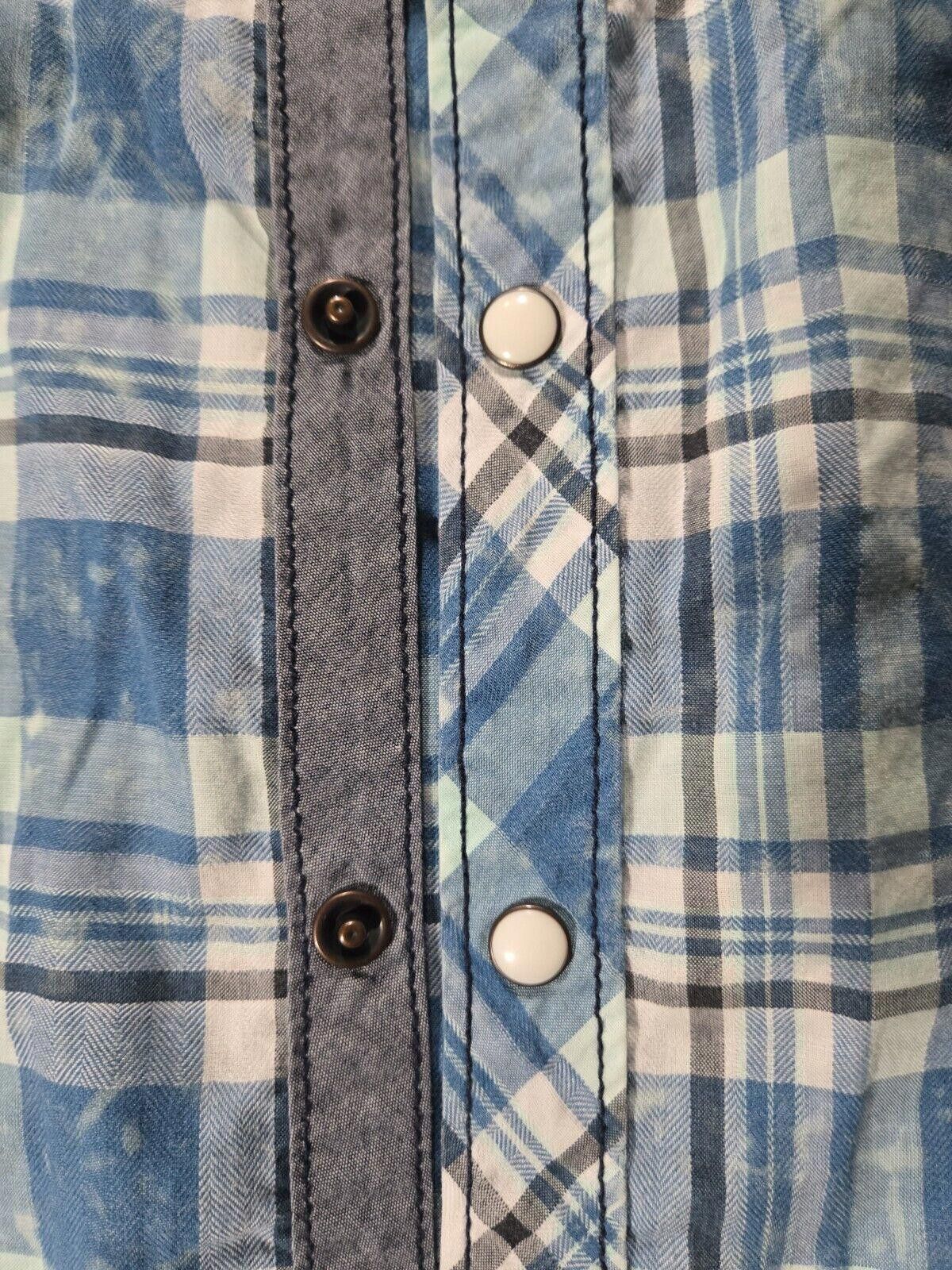 BKE BKE Vintage Blue White Plaid Athletic Fit Button Up Shirt L Size US L / EU 52-54 / 3 - 3 Thumbnail