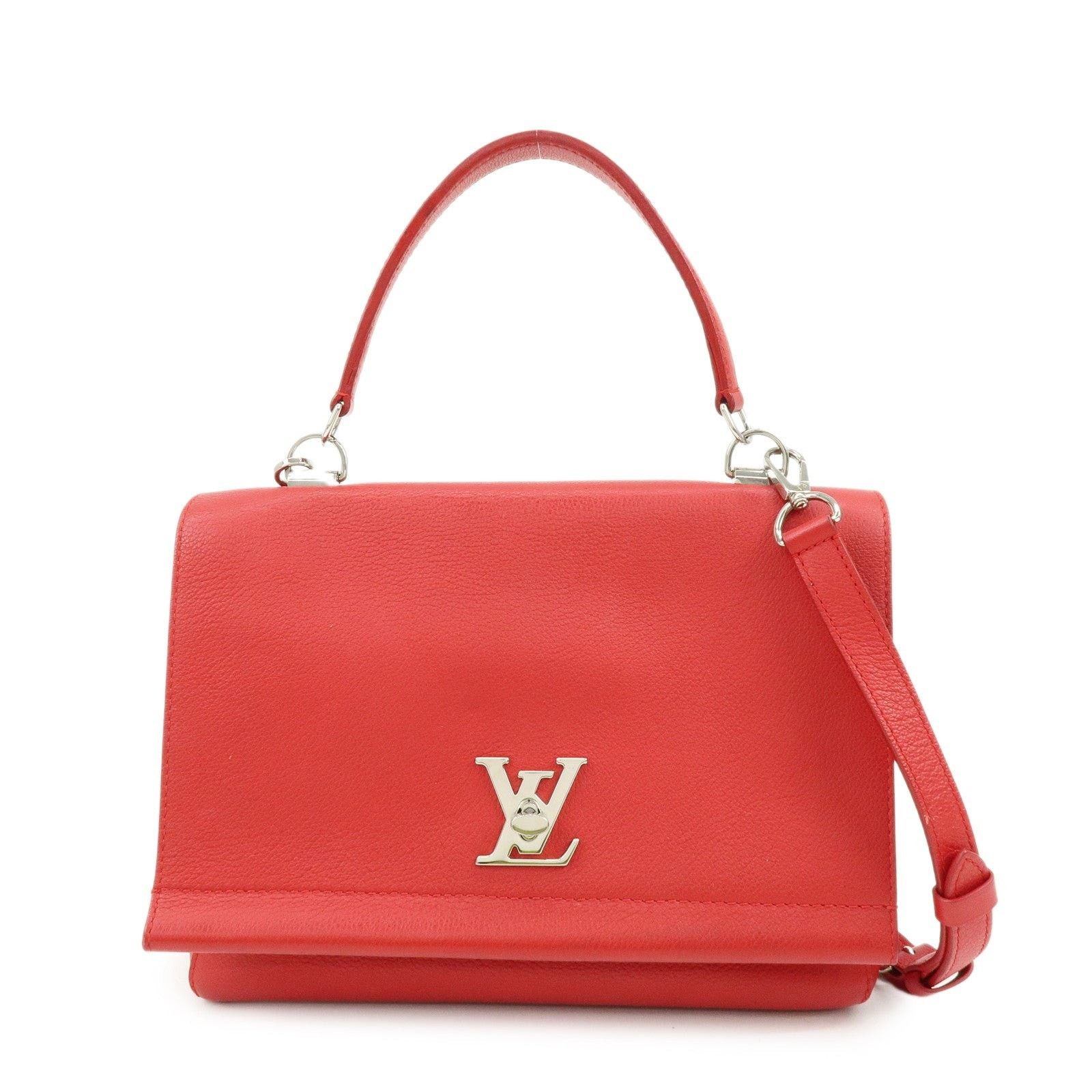 Louis Vuitton Louis Vuitton Lockme II Calfskin Top Handle Bag Red Size ONE SIZE - 1 Thumbnail