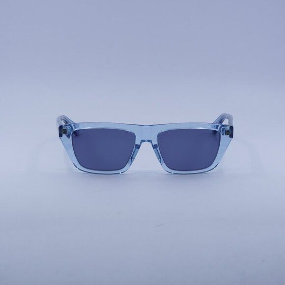 Bottega Veneta Bottega Veneta BV1291S 003 Sunglasses Blue Rectangle Frame Size ONE SIZE - 4 Thumbnail