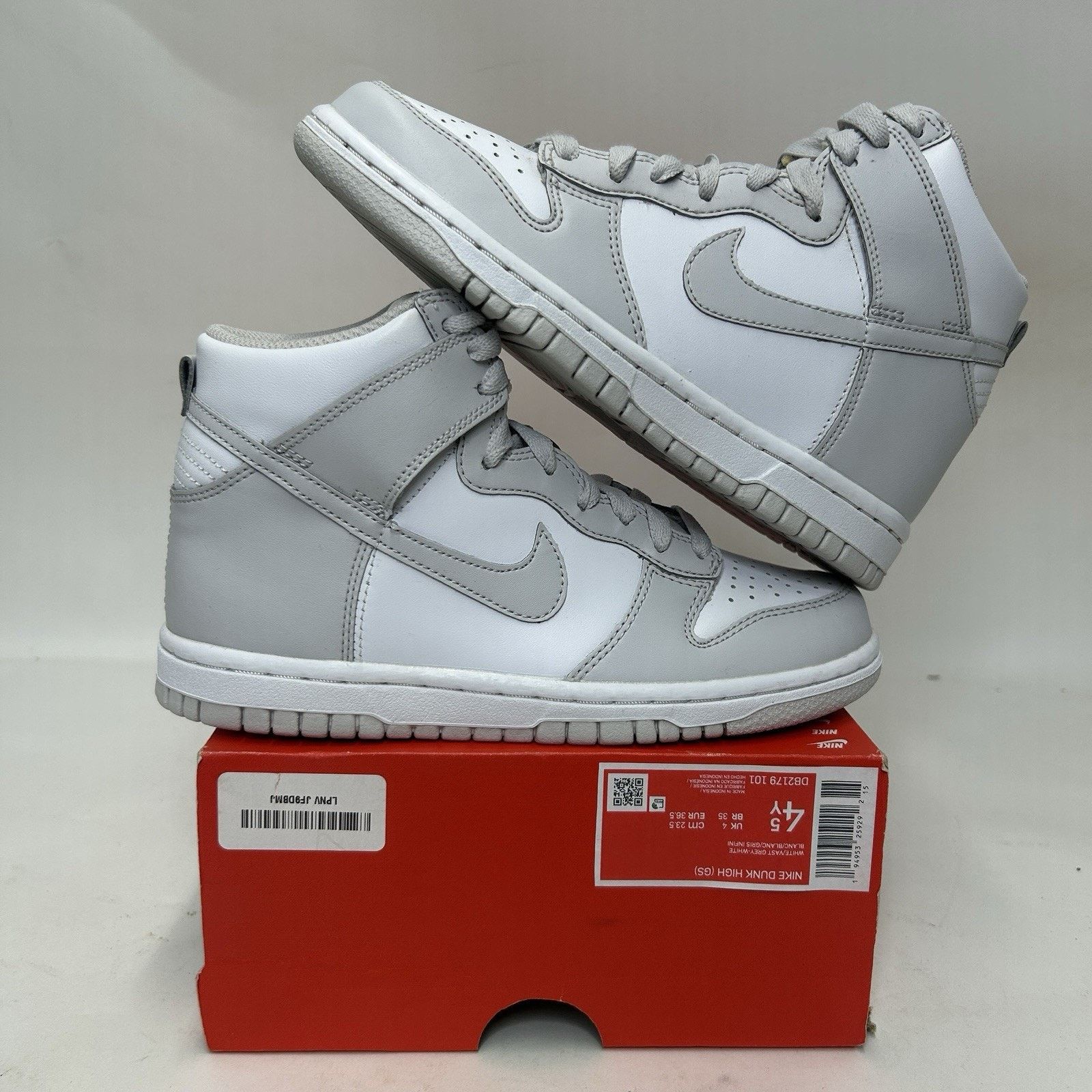 Nike Nike Dunk High GS “Vast Grey” DB2179-101 Size US 6 / IT 36 - 1 Thumbnail