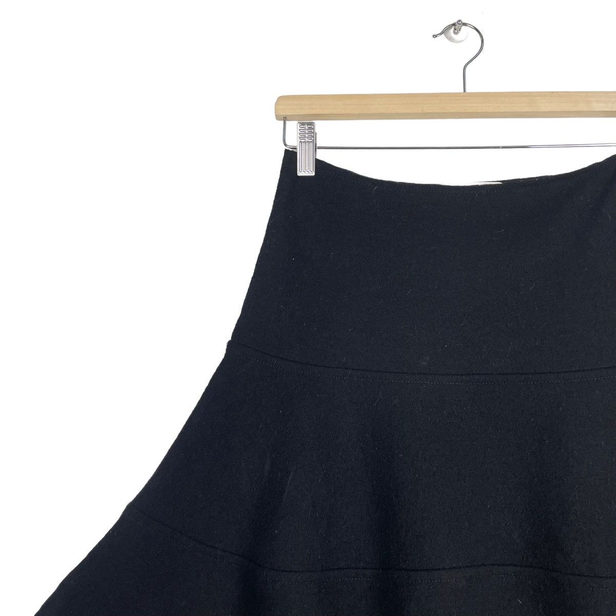 Prada 💥PRADA GODET WOOL SKIRT BLACK Size 28" / US 6 / IT 42 - 5 Thumbnail