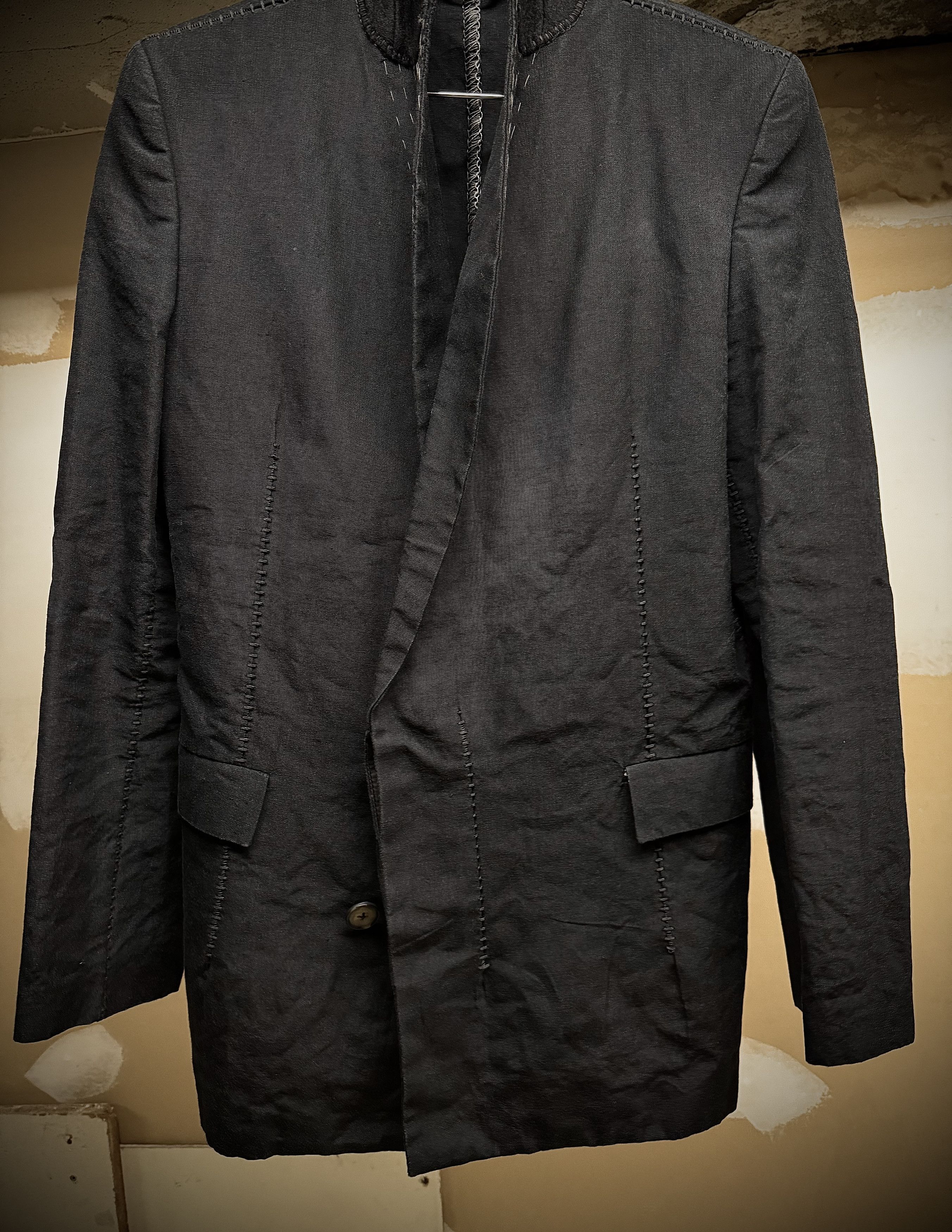 Leopold Bossert Leopold Bossert SS17 Selvedge Overlock Peak Lapel Linen Rami Size US S / EU 44-46 / 1 - 6 Thumbnail