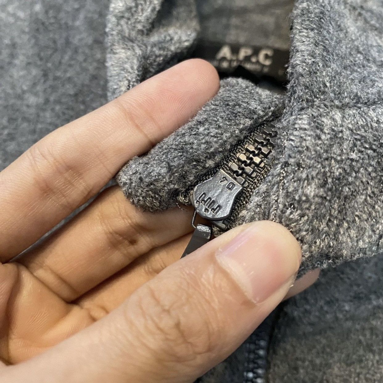 A.P.C. VINTAGE HIVER 1999 A.P.C. Grey Fleece Full-Zip Jacket Size US M / EU 48-50 / 2 - 8 Thumbnail