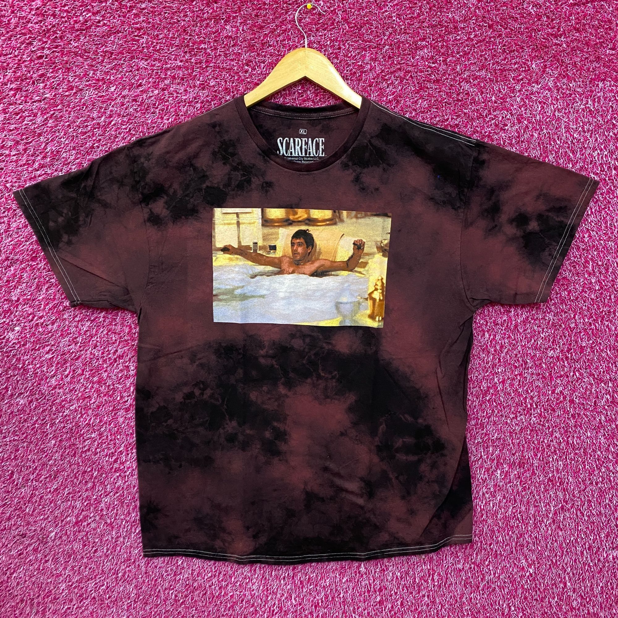 Other Scareface Tony Montana Maroon Tie Dye T-Shirt XL Size US XL / EU 56 / 4 - 1 Thumbnail