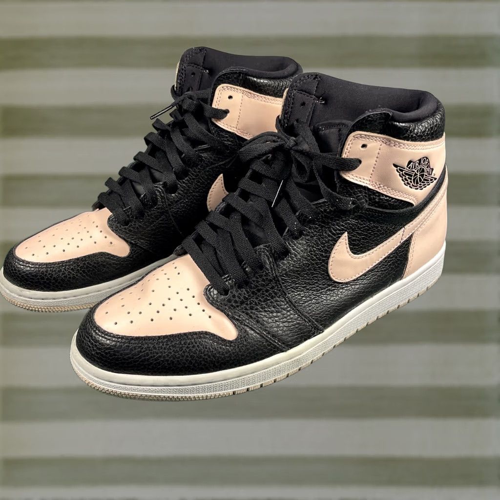 Jordan Brand Nike Air Jordan 1 Retro OG High Crimson Tint Sneaker Men 11.5 Pink Leather 555088-081 Size US 12 / EU 45 - 1 Thumbnail