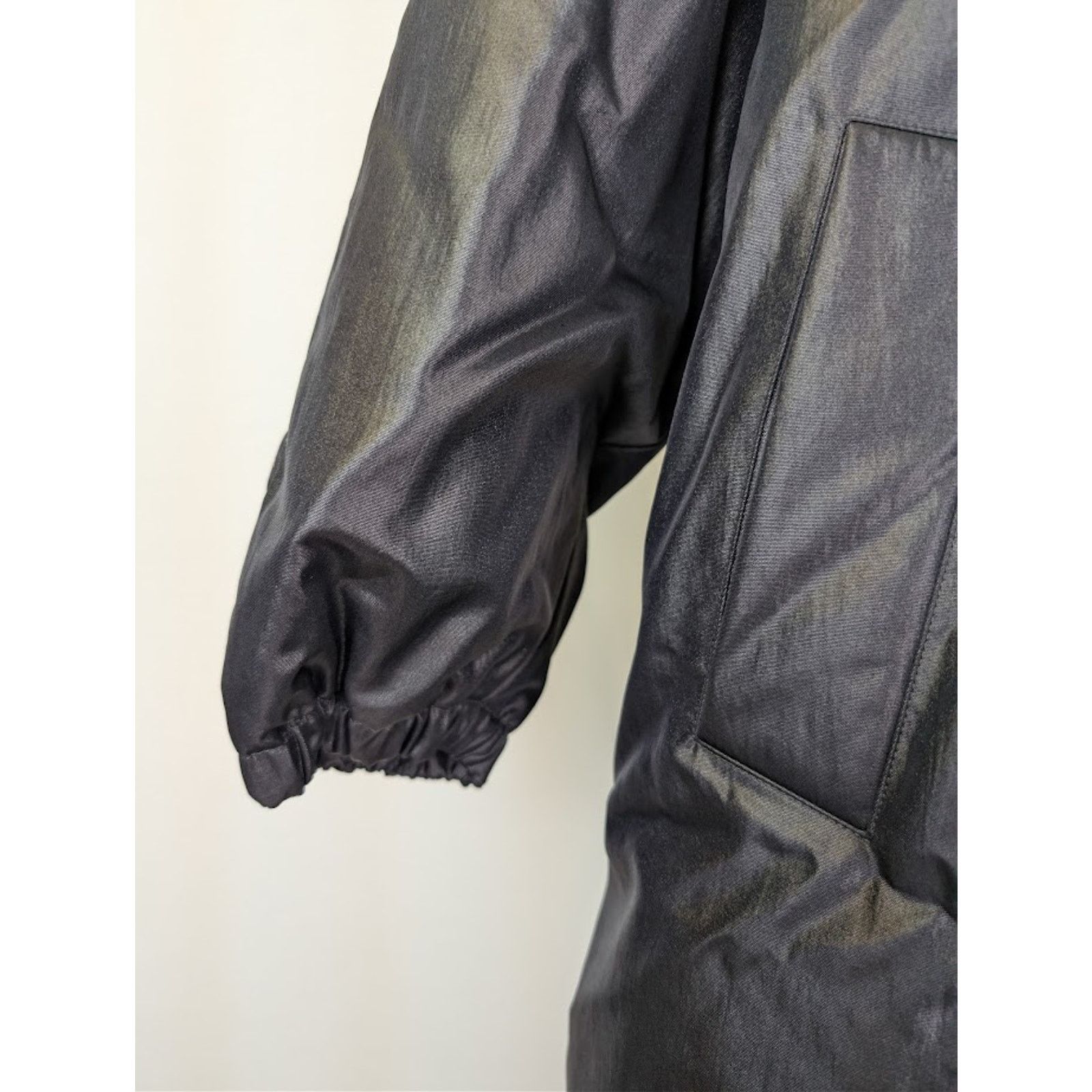 Saint Laurent Paris o1rshd1 Canvas Tech Maxi Coat in Black Size US L / EU 52-54 / 3 - 16 Thumbnail