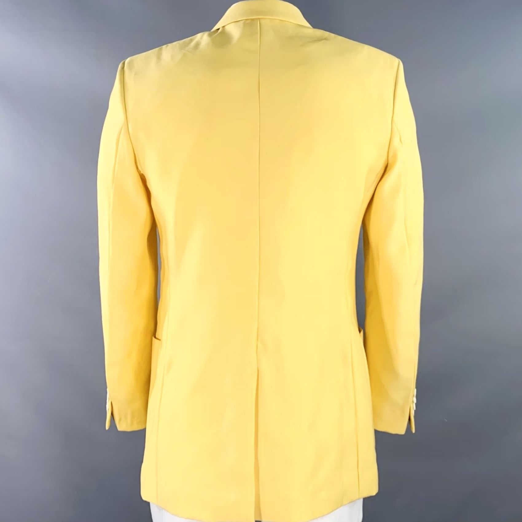 Lanvin LANVIN Size 42 Yellow Wool Silk Notch Lapel Sport Coat Size US XS / EU 42 / 0 - 3 Thumbnail