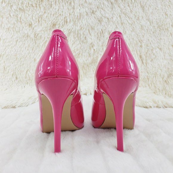 Other Amuse 20 Hot Pink Patent 5" High Heel Shoes Pumps Sizes 8 9 Size US 8 / IT 38 - 3 Thumbnail