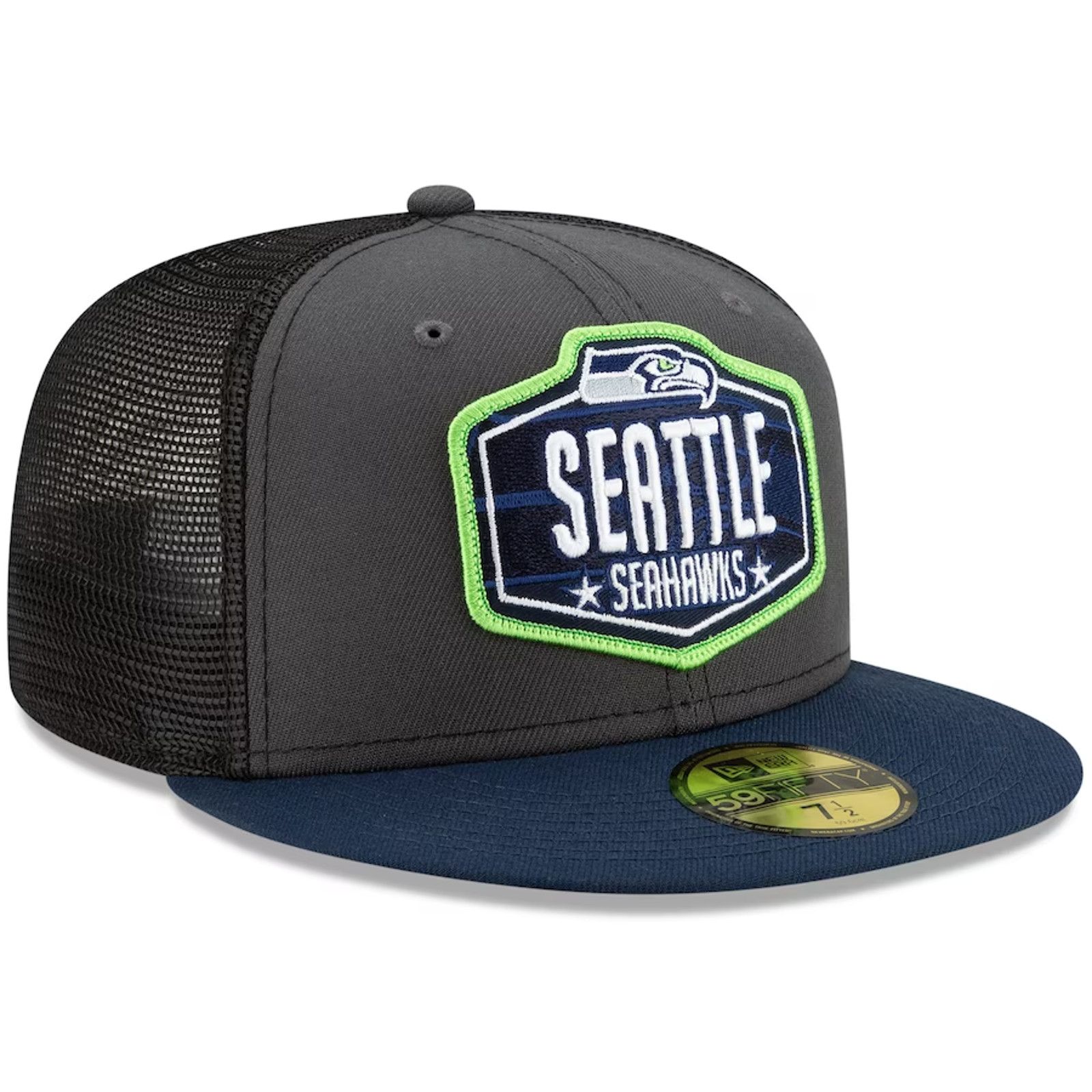New Era Seattle Seahawks Hat Cap 2021 NFL Draft 7 1/4 5950 New Era Size ONE SIZE - 1 Thumbnail