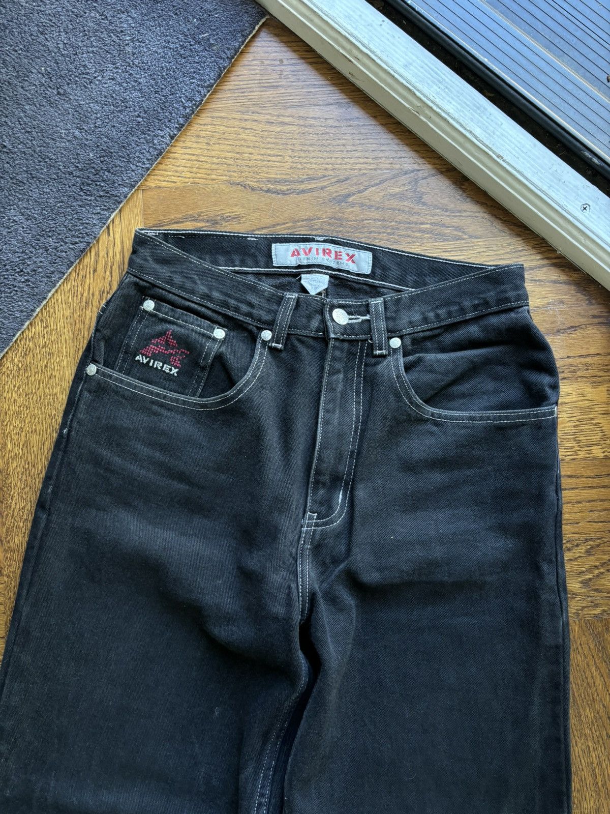 Avirex × Vintage Vintage Avirex Jeans 1990s 2000s Faded Black Denim Paco Y2K Size US 28 / EU 44 - 6 Thumbnail