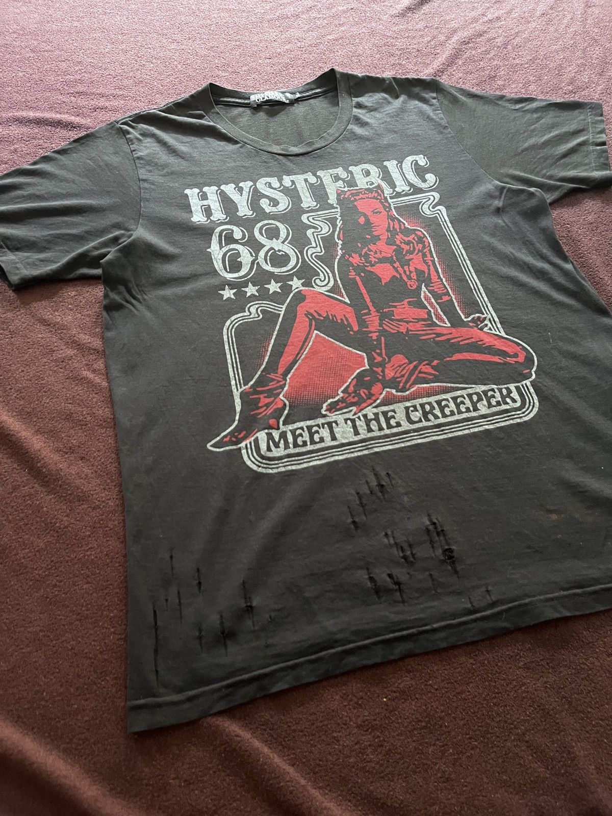 Hysteric Glamour Hystric Glamour Distressed Tee Size US S / EU 44-46 / 1 - 2 Thumbnail