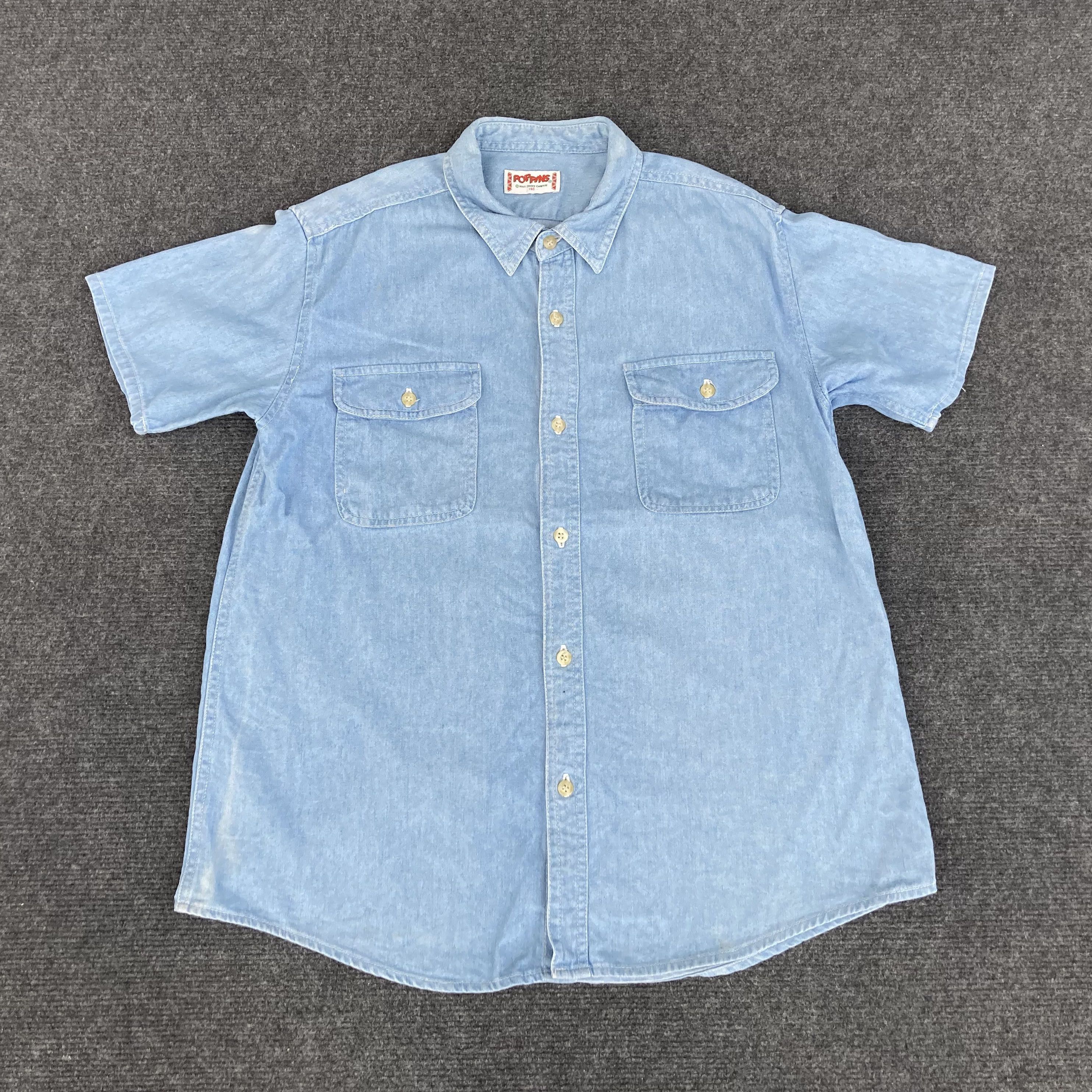 Disney × Vintage Vtg Winnie The Pooh Denim Collection Short Sleeve Shirt Size US S / EU 44-46 / 1 - 3 Thumbnail