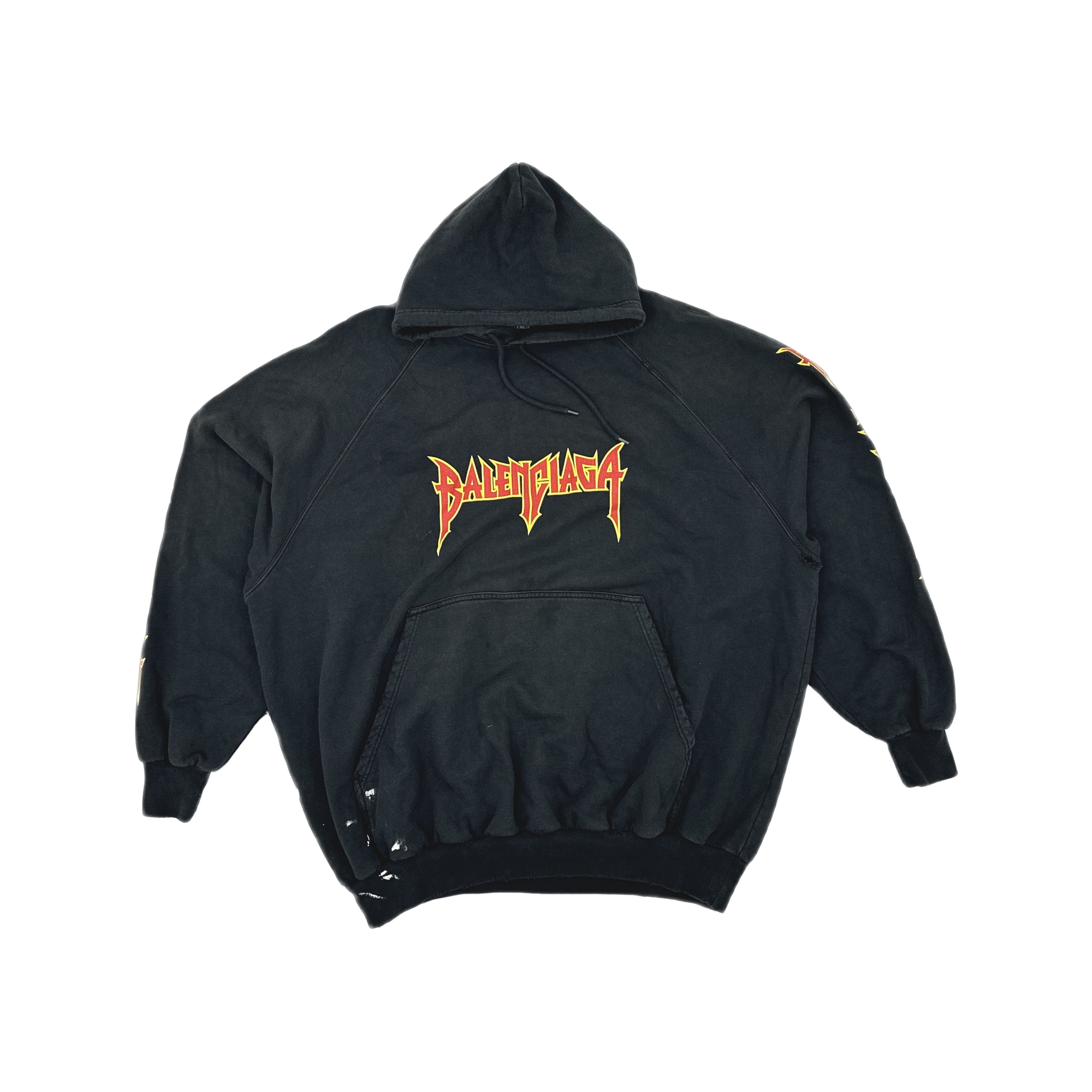 Balenciaga Balenciaga Metal Logo Hoodie | Grailed