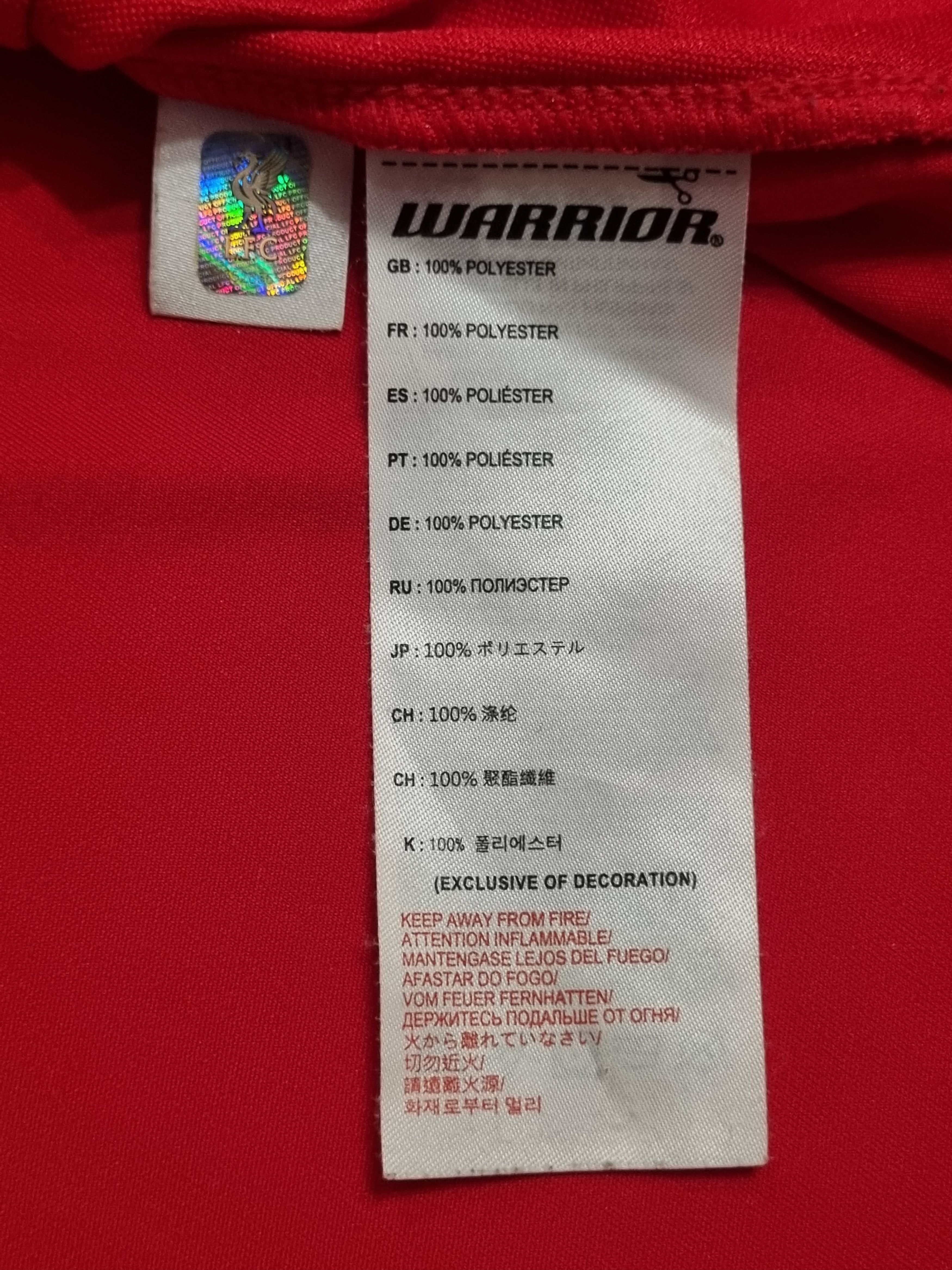 Warrior Liverpool FC Warrior Home Shirt 2013/14 Standard Chartered Size US L / EU 52-54 / 3 - 10 Thumbnail