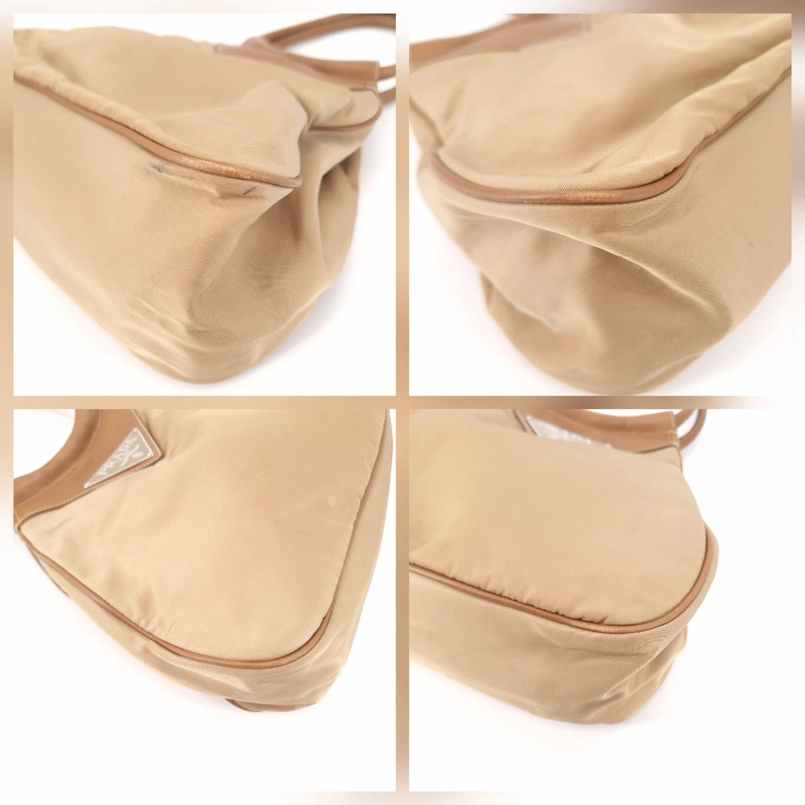Prada Prada Big Logo Tessuto + Leather Hobo Bag Size ONE SIZE - 10 Thumbnail