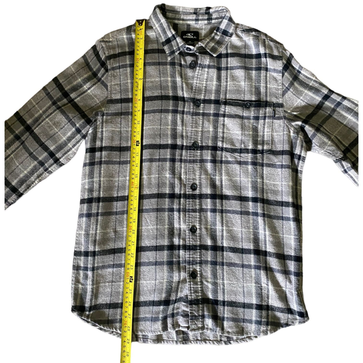 Other O'Neill Cotton Gray Black Long Sleeve Flannel Size Medium Size US M / EU 48-50 / 2 - 4 Thumbnail