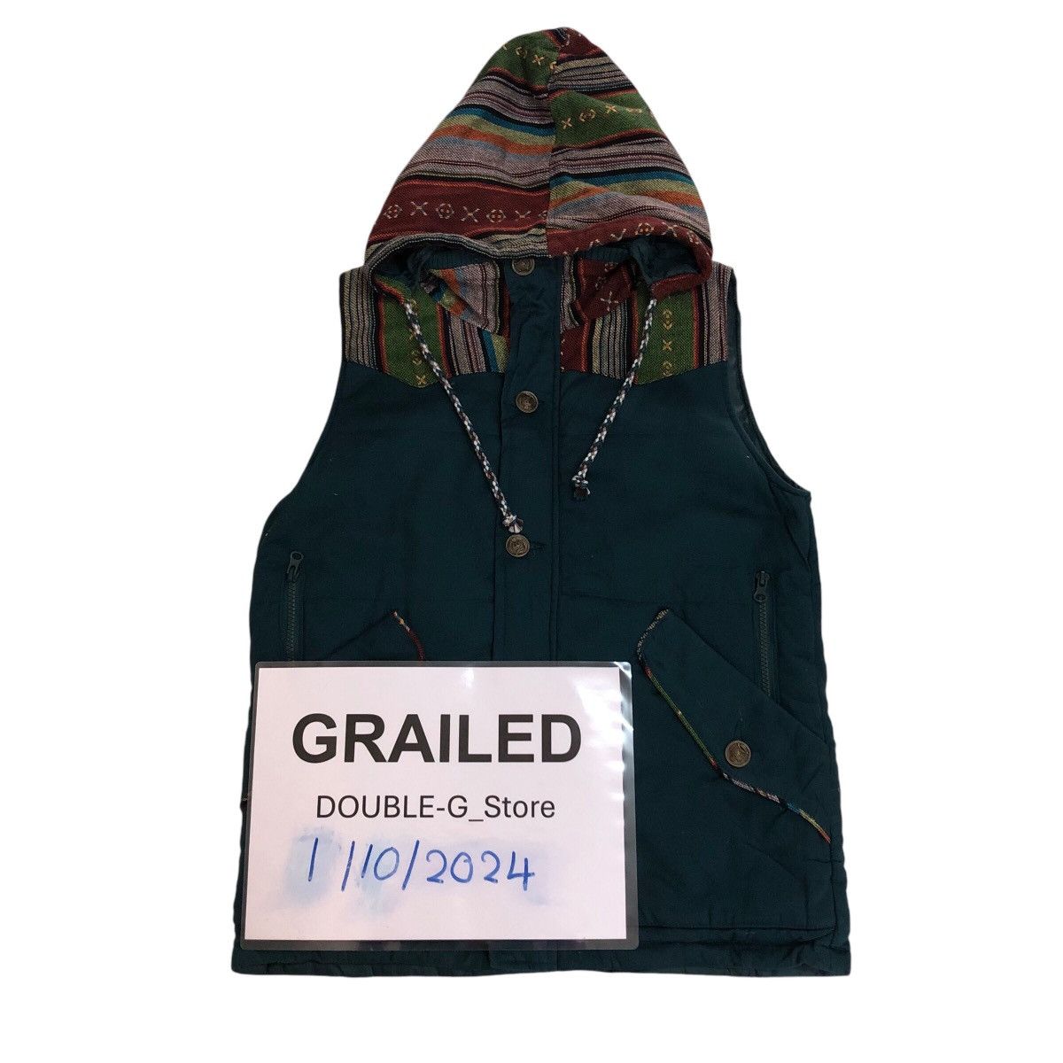 Japanese Brand 📌Vintage Vest Chimayo Design Navajo Power To The People Size US M / EU 48-50 / 2 - 1 Thumbnail
