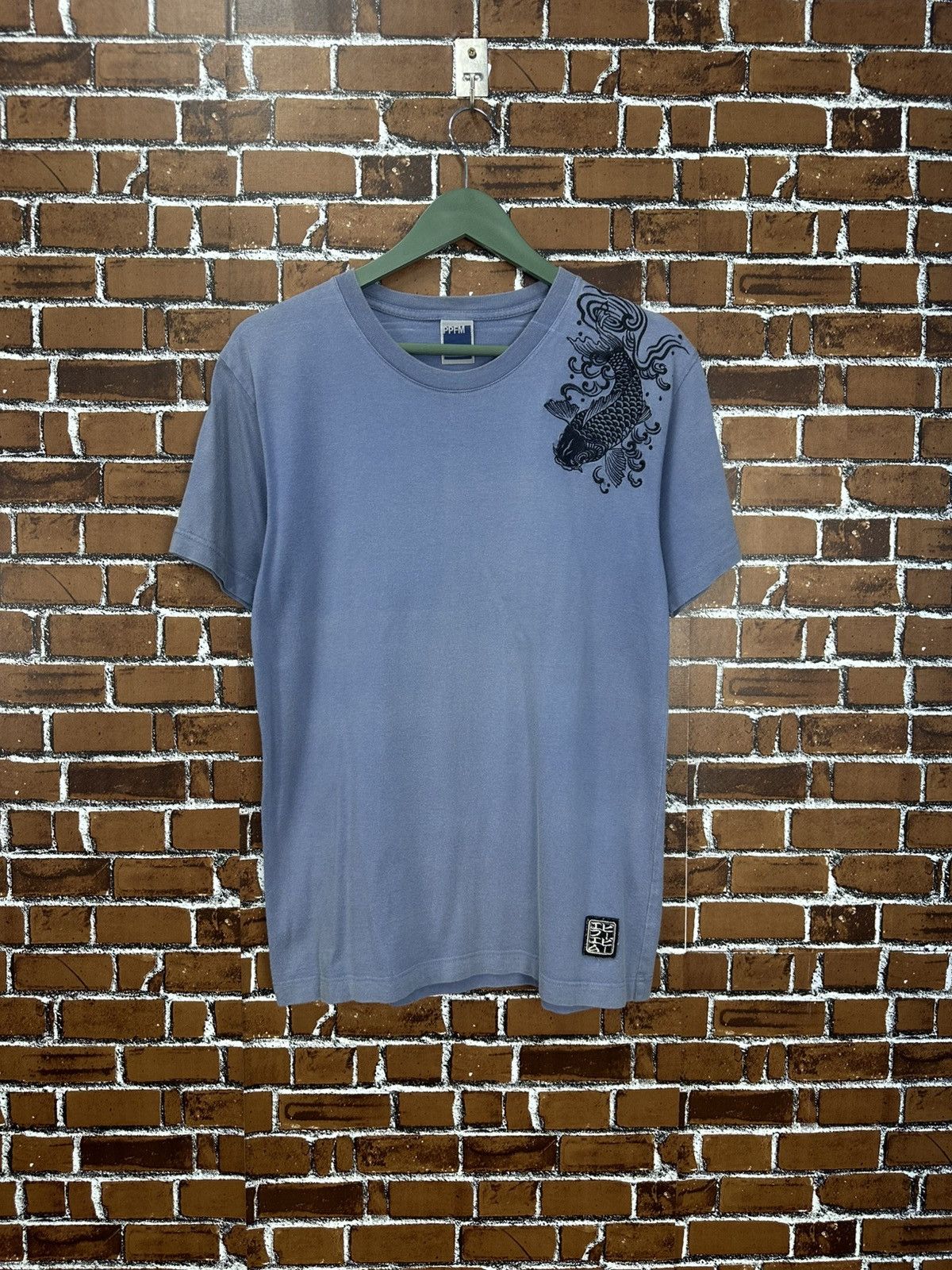 PPFM PPFM Japanese Sakura Koi Fish Embroidery Tshirt A1022 Size US M / EU 48-50 / 2 - 1 Thumbnail