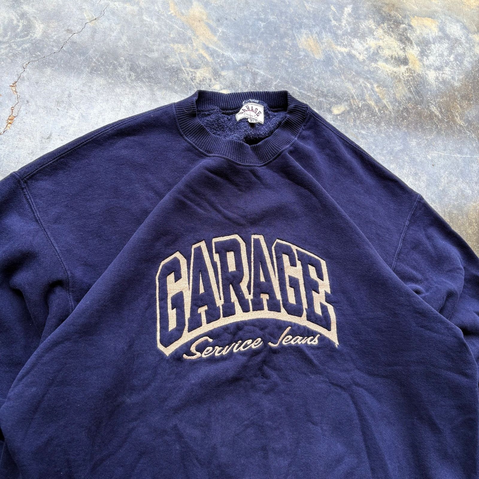 Vintage Cool Vintage 90s Garage Denim Jean Company Sweatshirt Size US XL / EU 56 / 4 - 2 Thumbnail